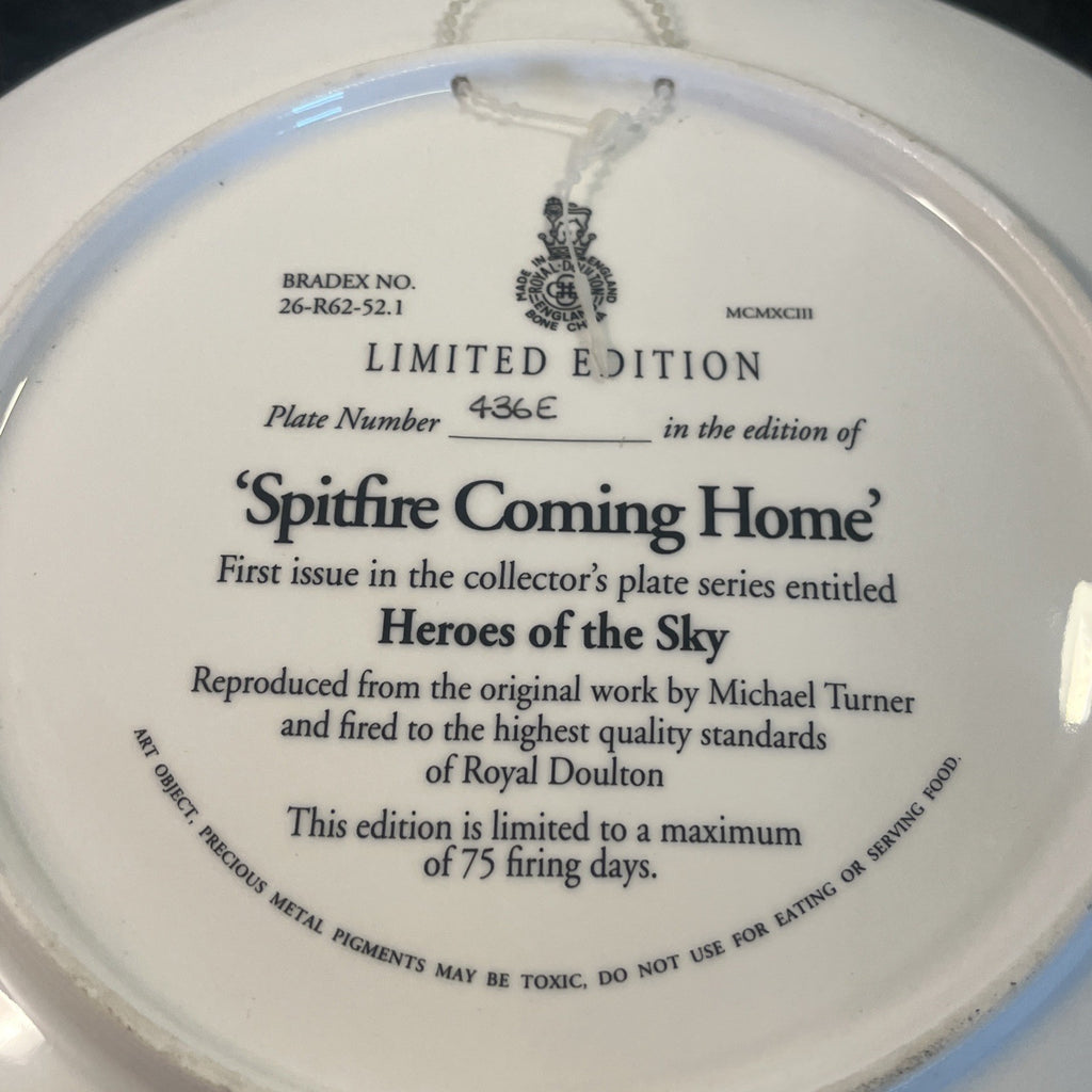 Spitfire Lancaster Hurricane RAF Coalport Royal Doulton Aviation Plates