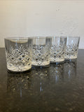 Edinburgh Crystal Whisky Tumblers Set of 4 Cut Crystal Old Fashioned Glasses