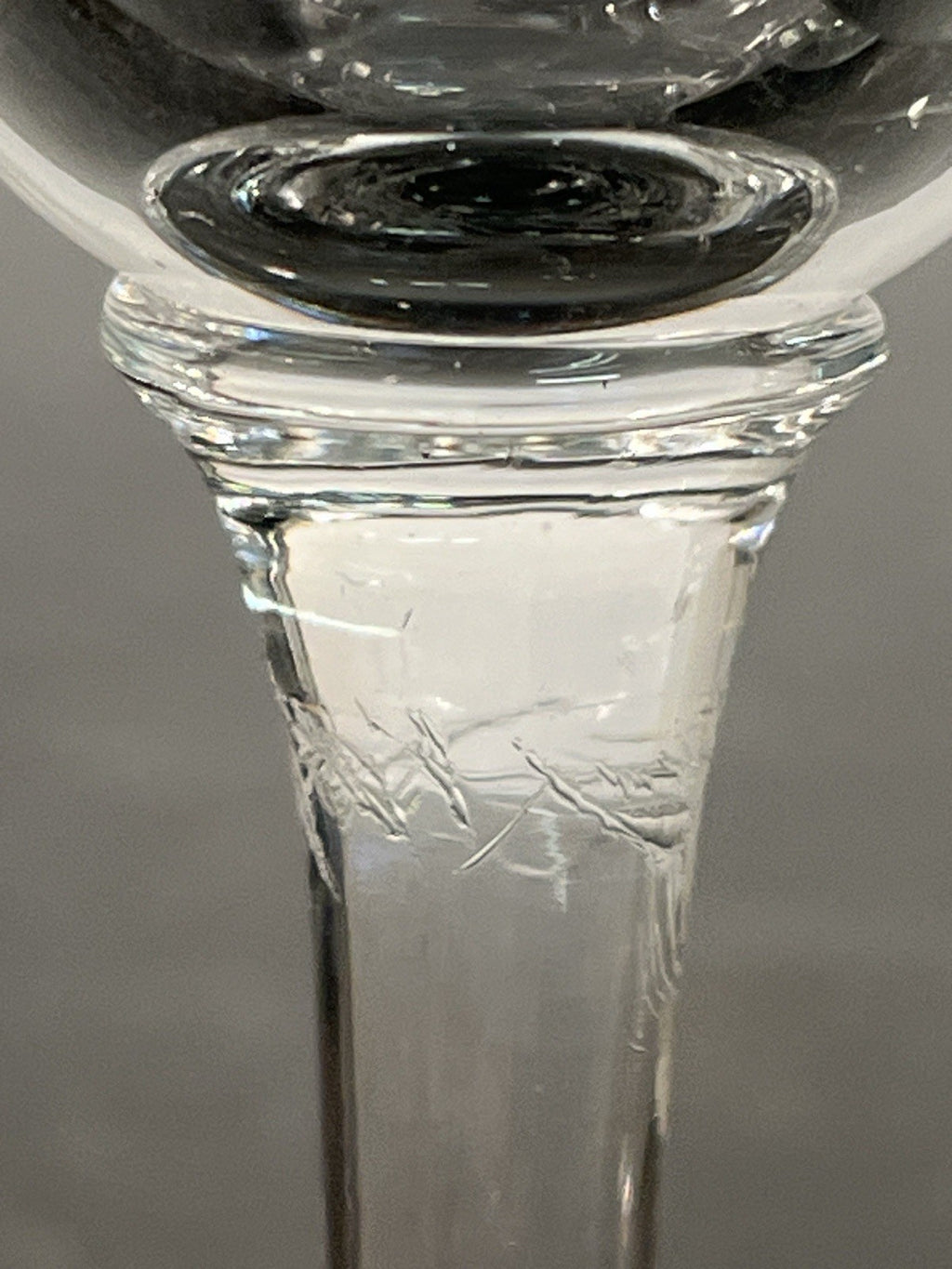 Antique Victorian Hand Blown Cut Crystal Sherry Liqueur Glasses Pair c1880