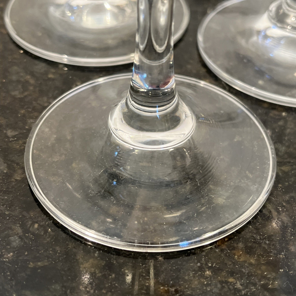 Lednicke Rovne Crystal Flutes Set 6 Lily Frosted Champagne Glasses Vintage