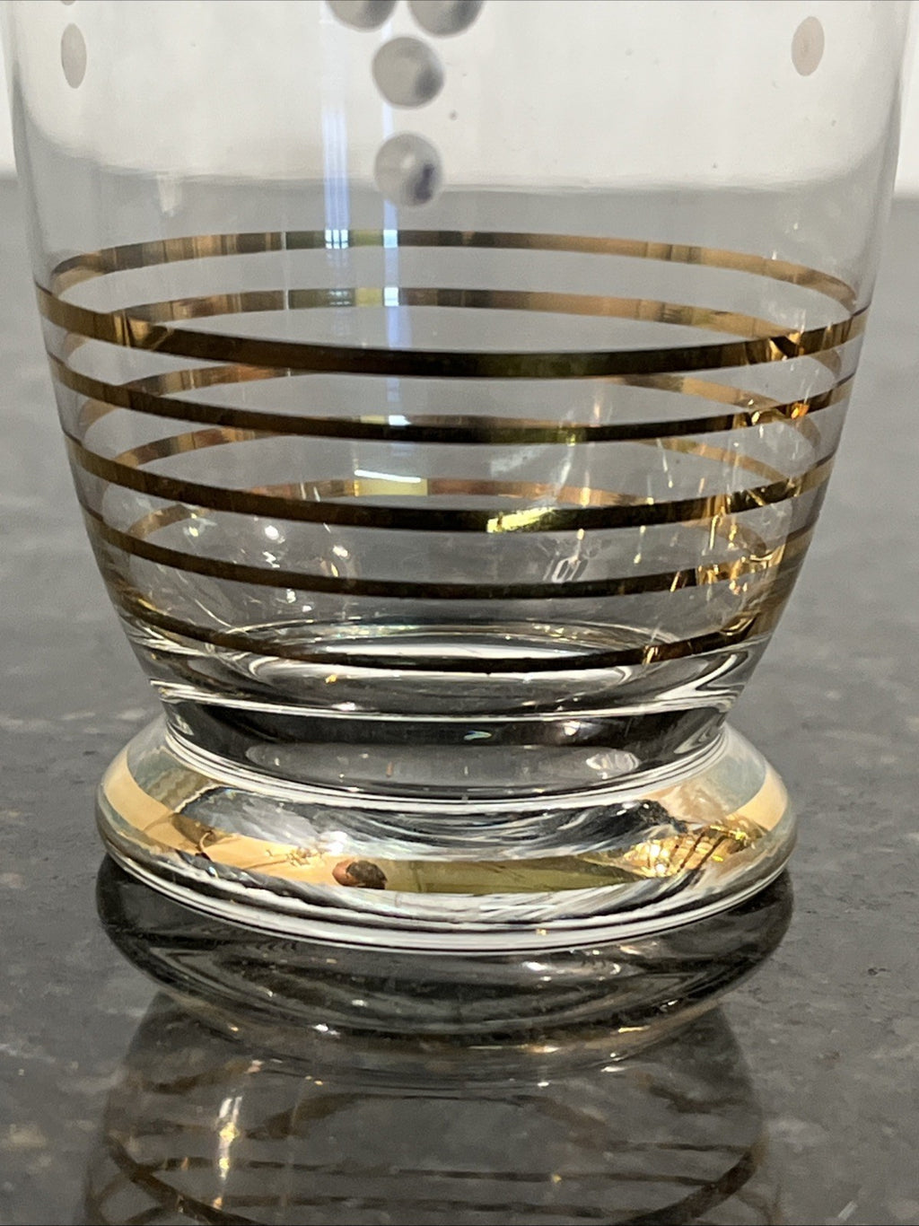 Vintage Gold Gilt Grape Motif Highball Glasses Set Of 4