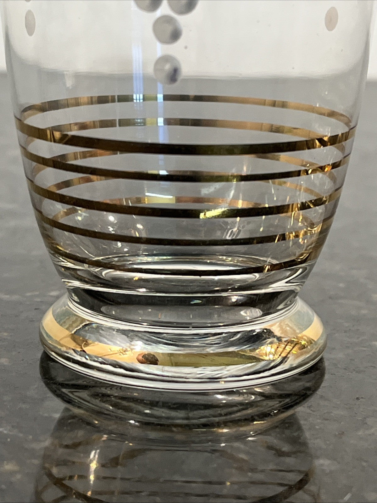 Vintage Gold Gilt Grape Motif Highball Glasses Set Of 4