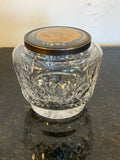 Tudor Crystal Trinket Box Hand Cut Lead Crystal Floral Lid Jewellery Pot England