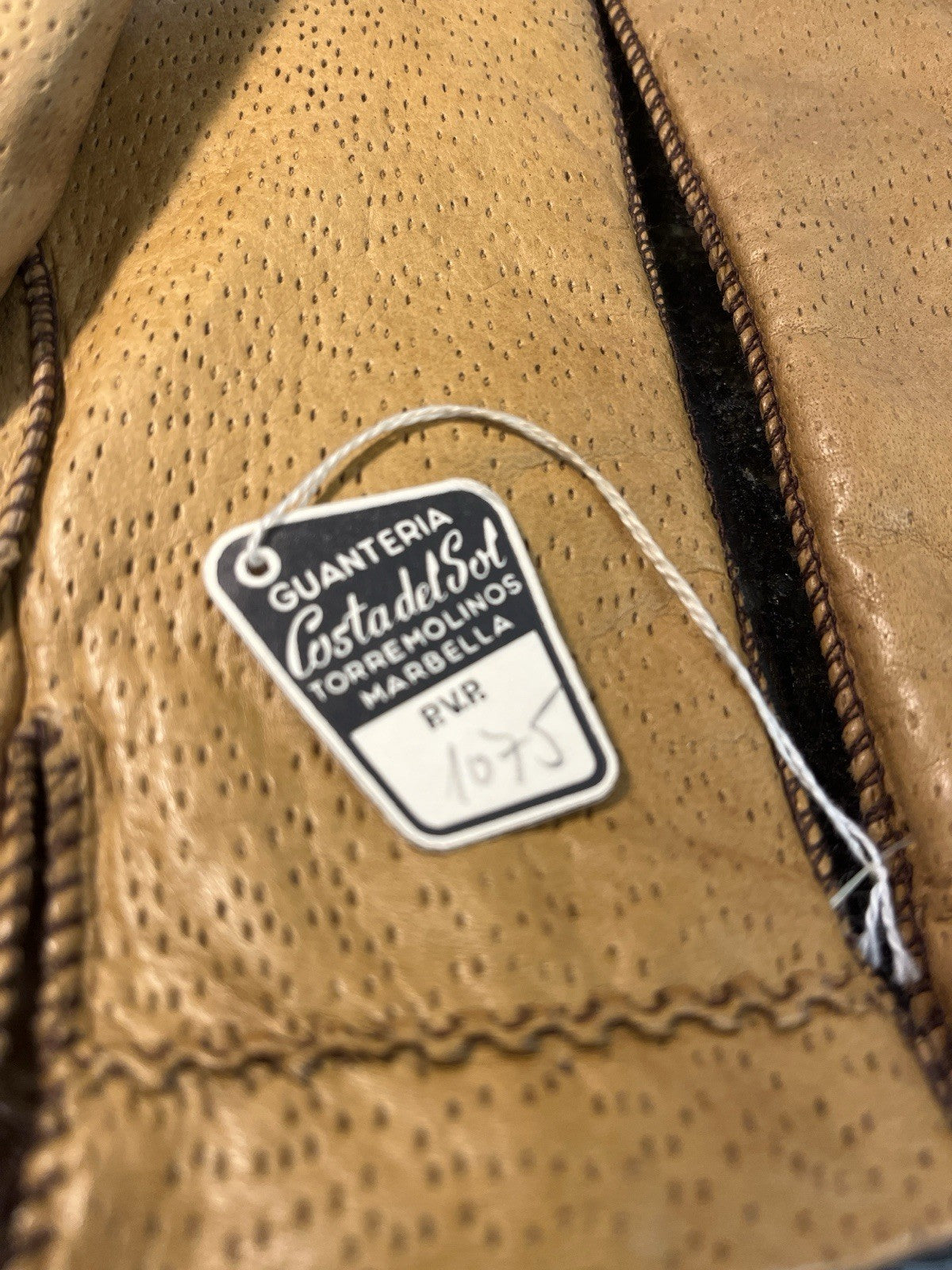 Leather Driving Gloves Fur Lined Tan Spanish Genuine Leather Guanteria Costa Del