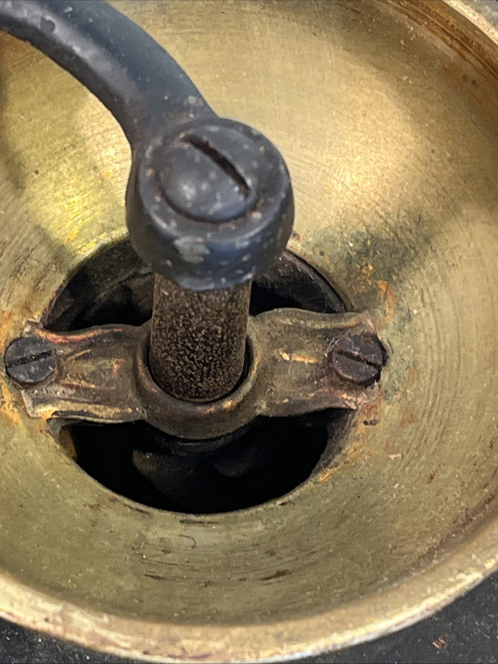 Kenrick Sons Patent Coffee Mill Antique Cast Iron Brass Grinder Victorian