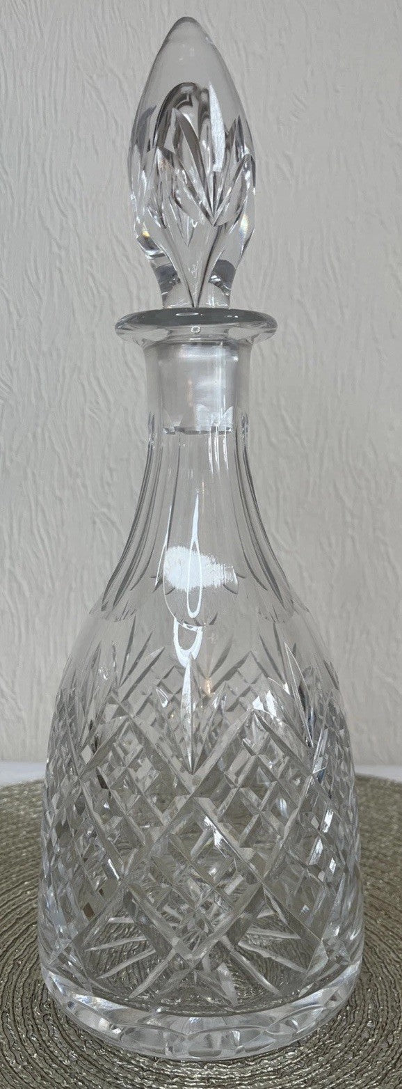 Thomas Webb Crystal Decanter Hand Cut Georgian Style Signed England