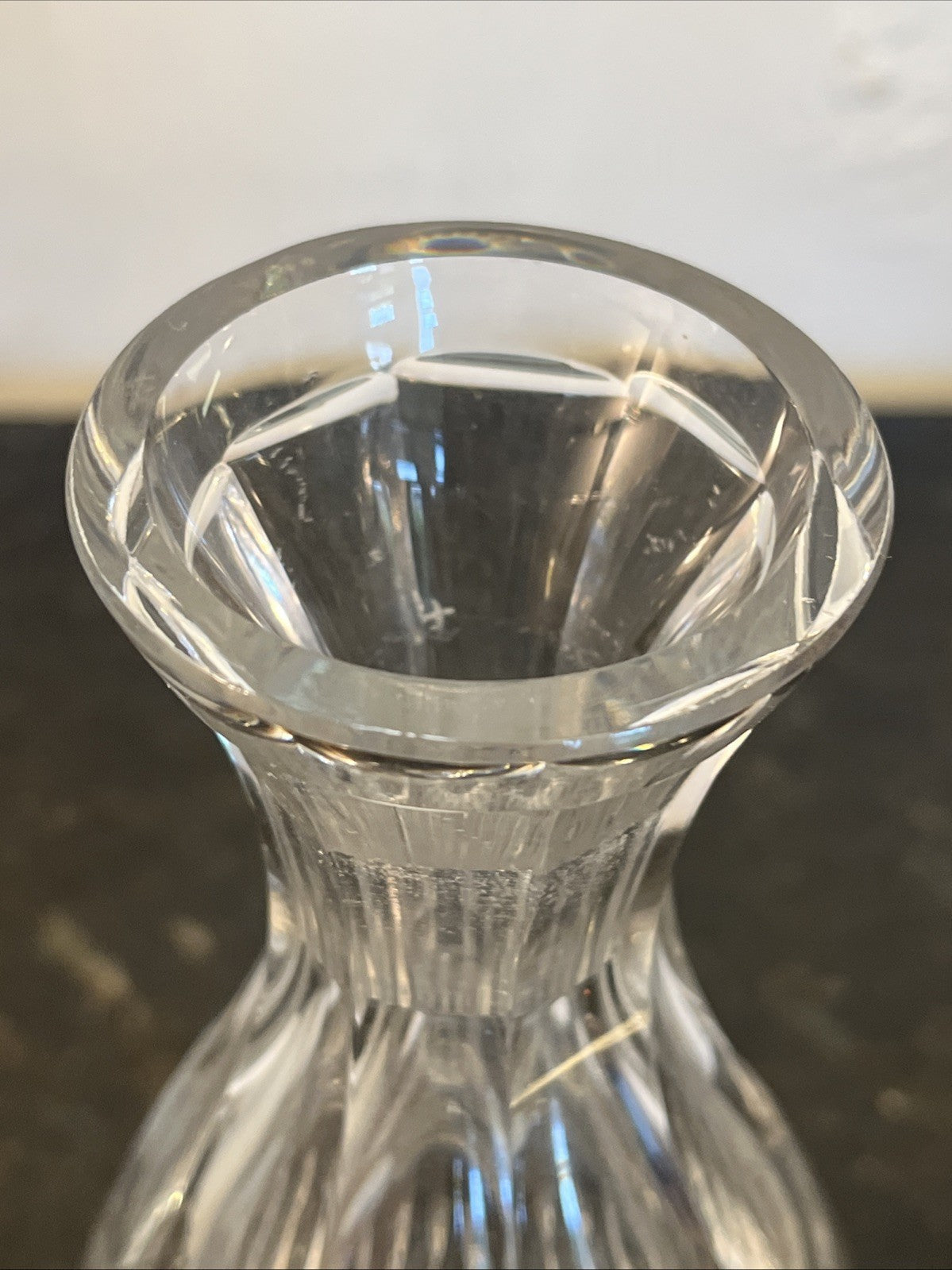 Royal Brierley Crystal Decanter Matching Stopper Cut Glass Full Lead Crystal