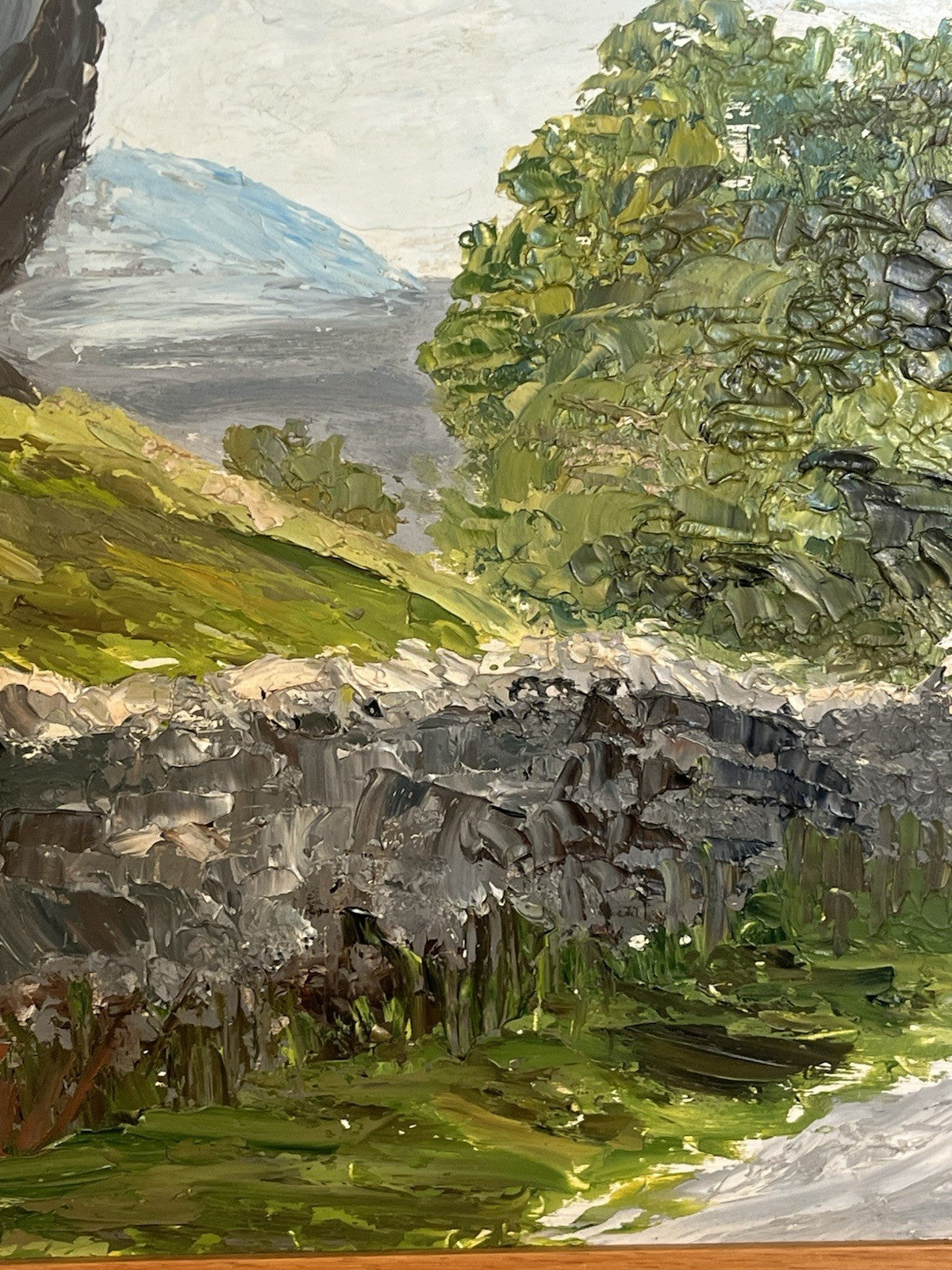 I. M. Bell signature and textured brushwork on Kingsley Cragg painting