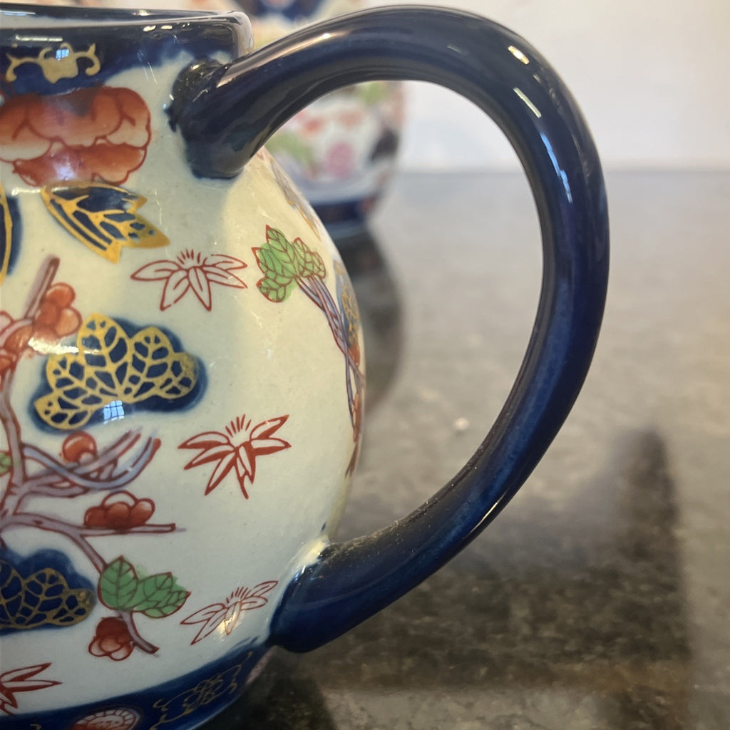 Victoria Ware Imari Style Graduated Ironstone Jugs Set of 4 Staffordshire England