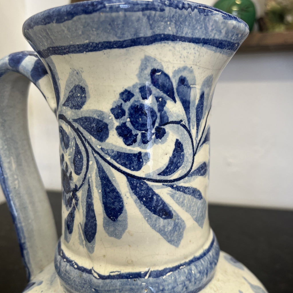 Porches Pottery Blue Floral Jug Hand Painted Portuguese Algarve Ceramic