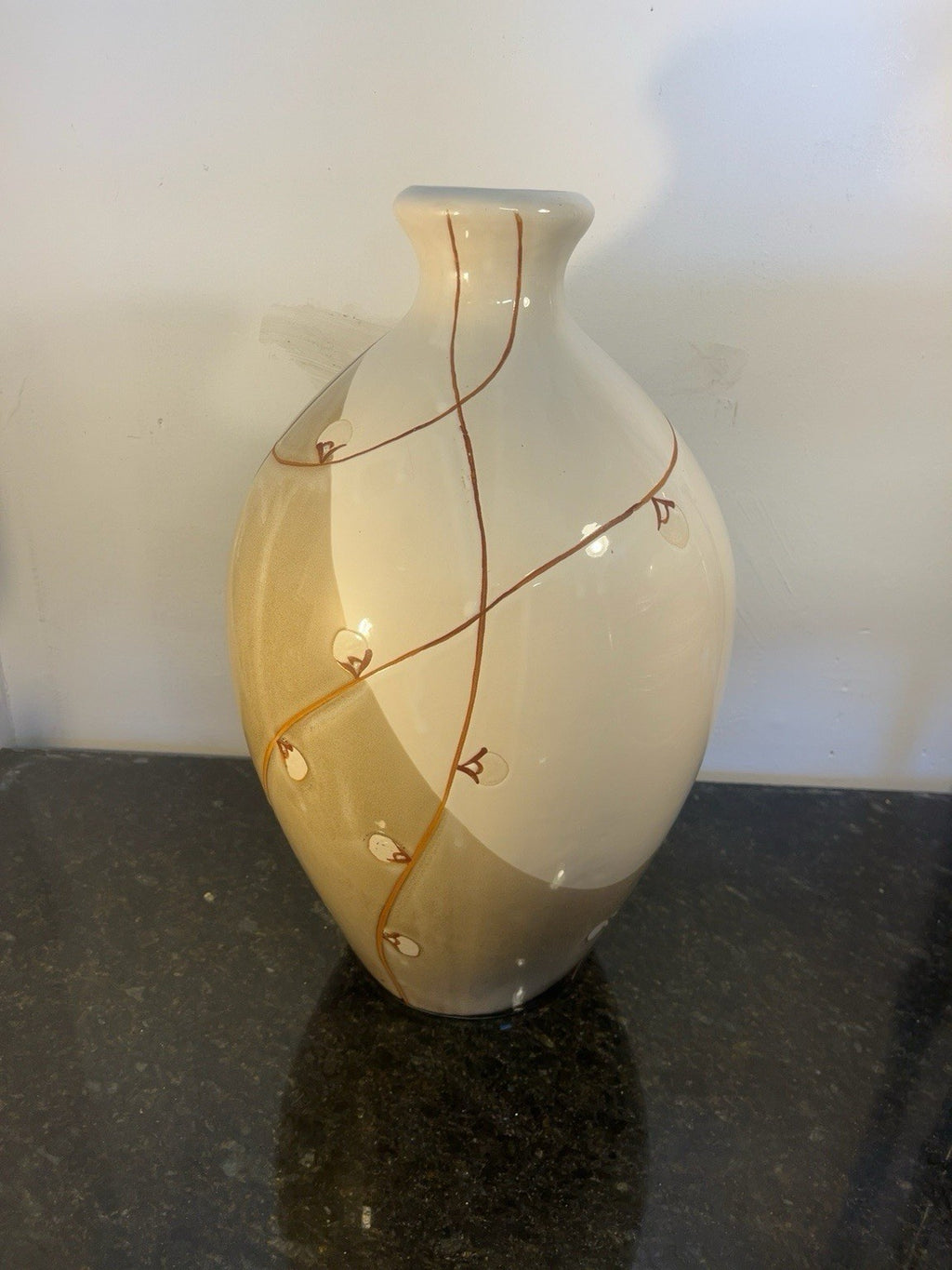 Large Studio Pottery Vase Oriental Ceramic Floor Vase Japanese Style Blossom
