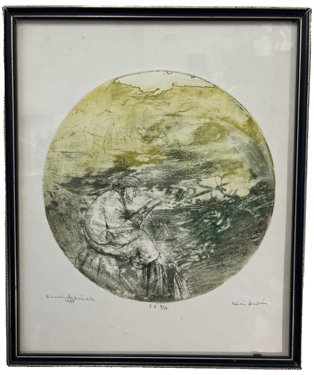 Valéri Andrieux Signed Etching Zermattblick Artist Proof Framed Print