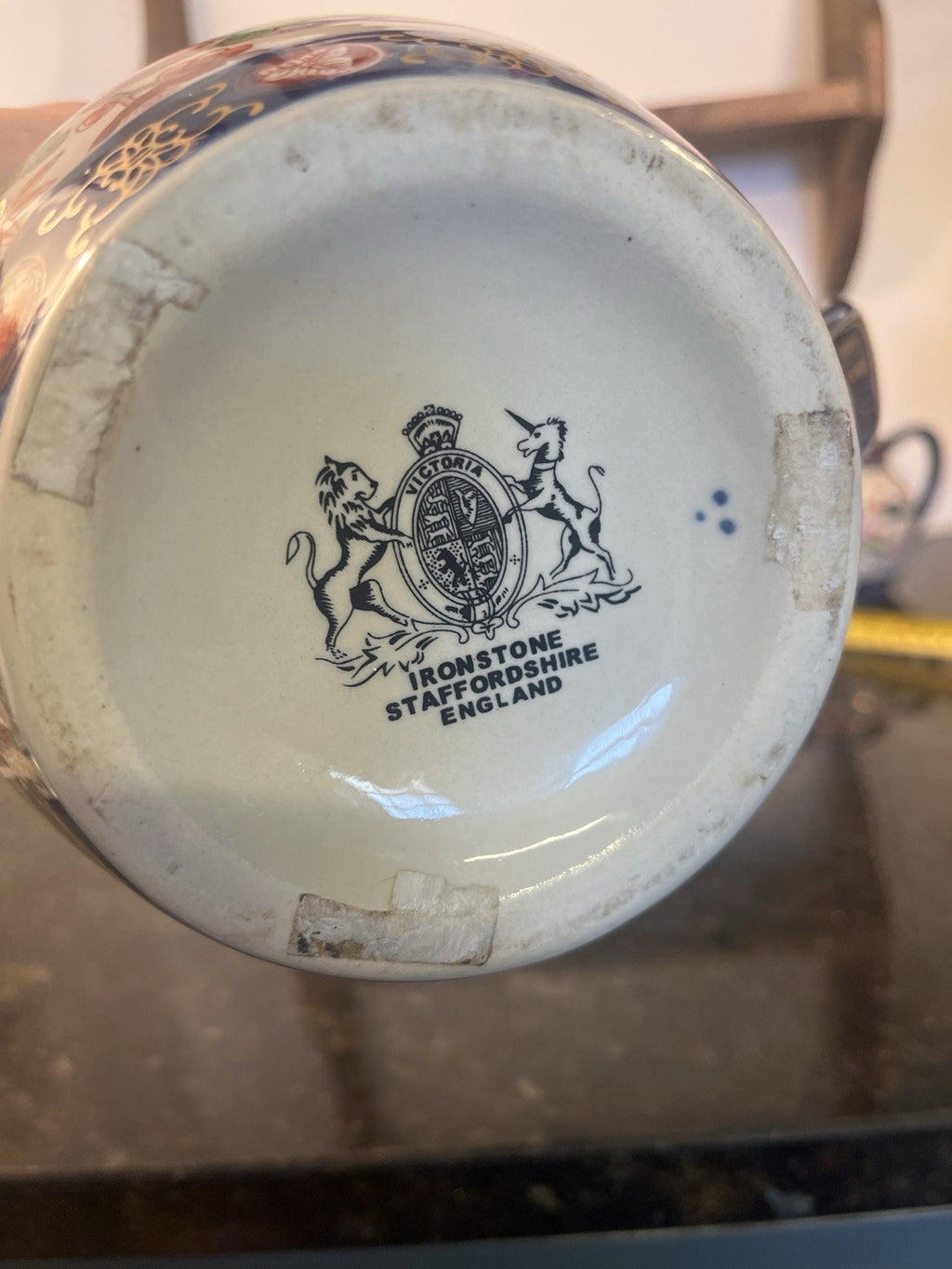 Victoria Ware Imari Style Graduated Ironstone Jugs Set of 4 Staffordshire England