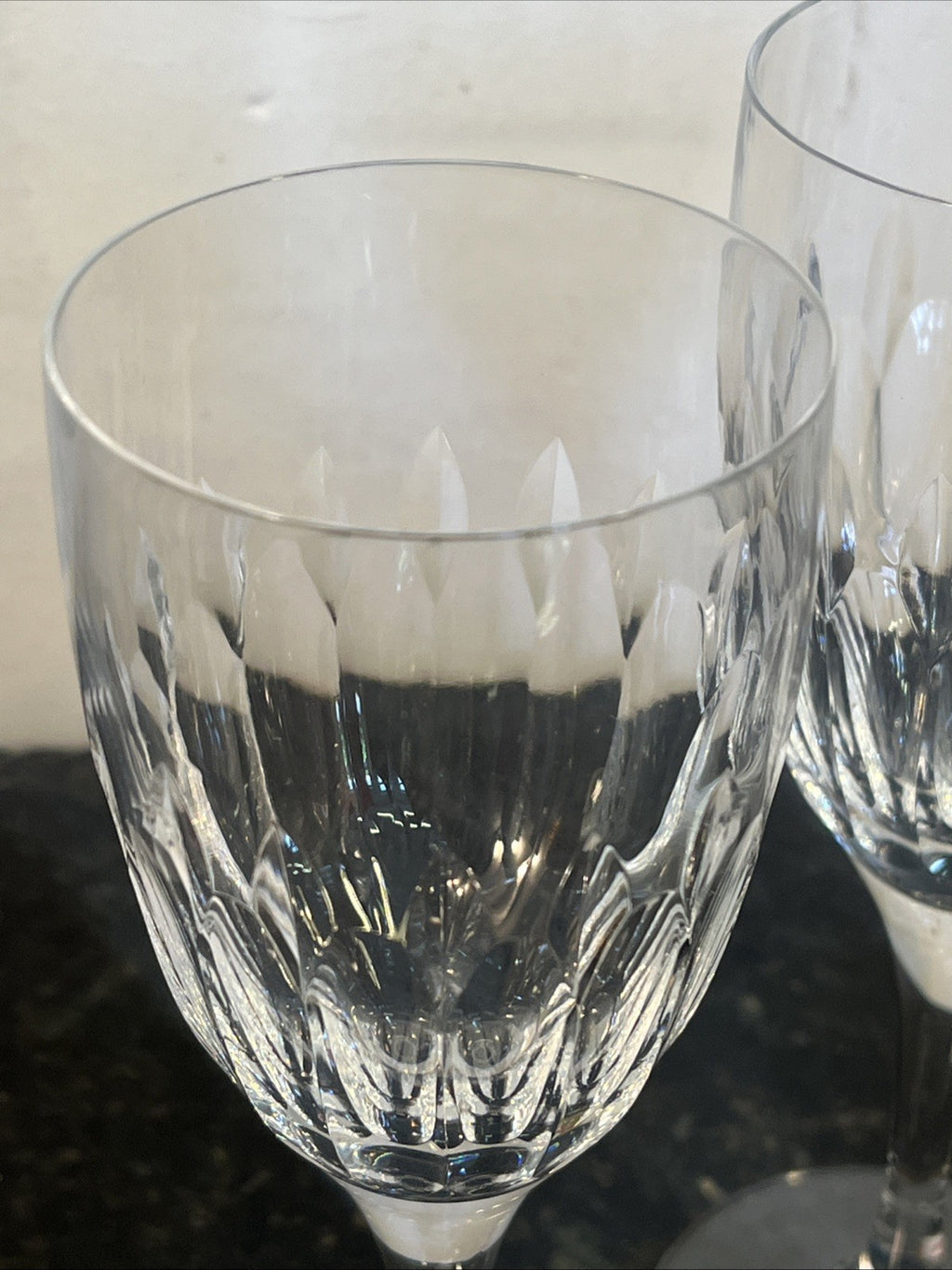 Royal Brierley Opera Crystal Wine Glasses Boxed Pair Handmade Lead Crystal