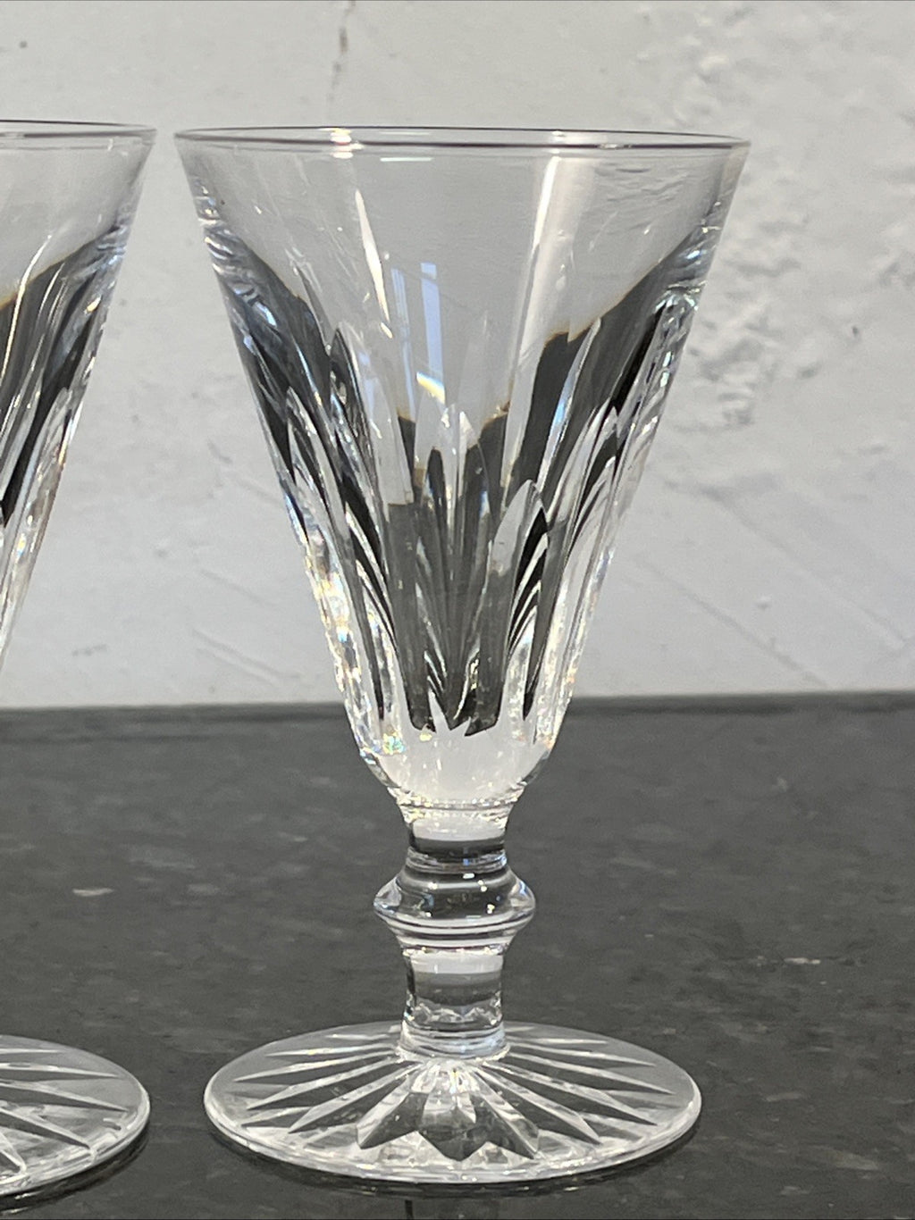 Waterford Crystal Eileen Sherry Glasses Set Of 3 Cut Crystal Ireland