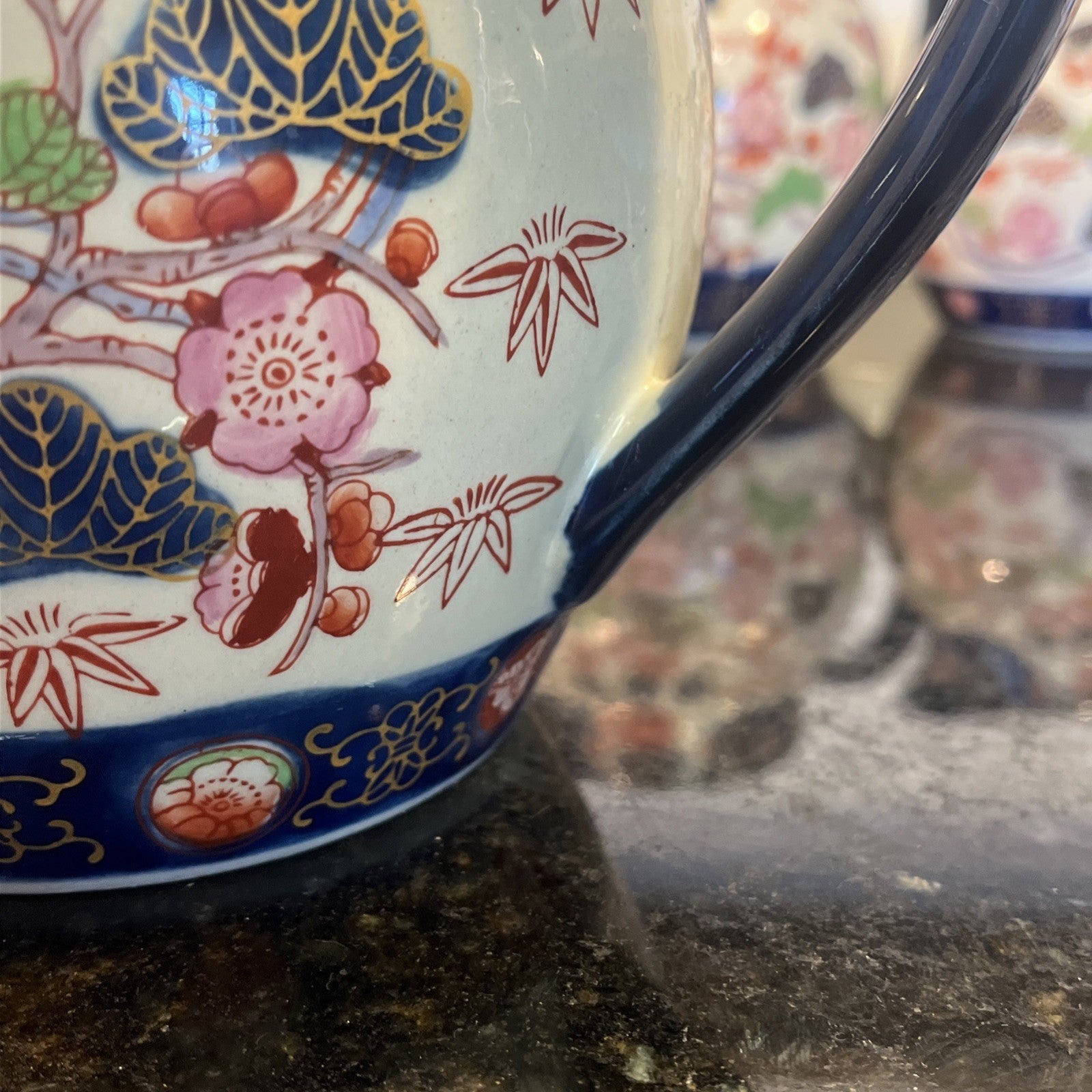 Victoria Ware Imari Style Graduated Ironstone Jugs Set of 4 Staffordshire England