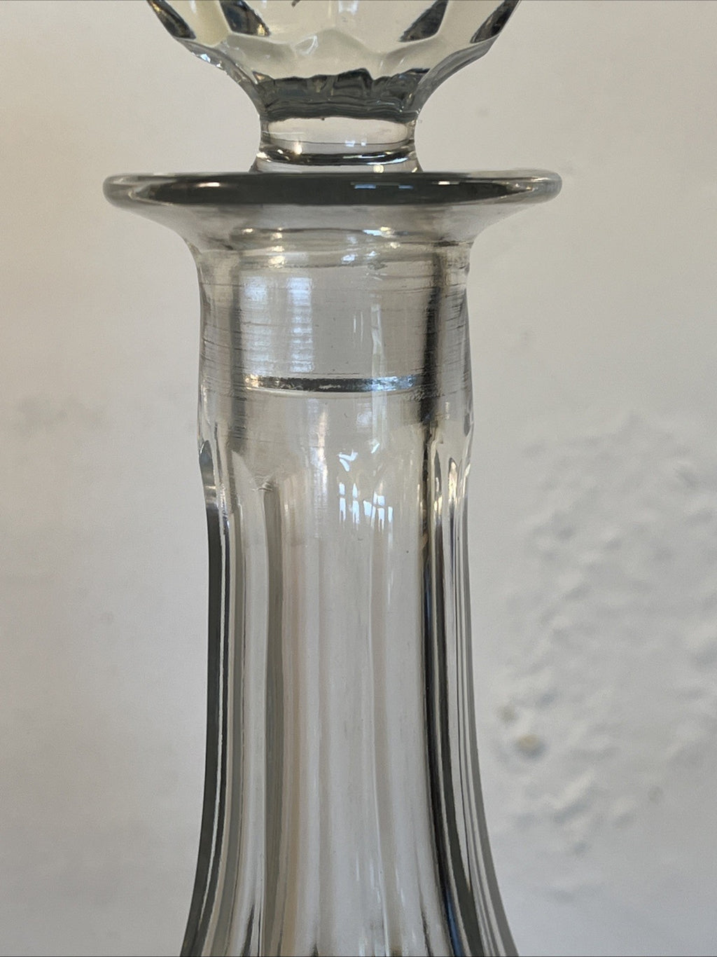 Lead Crystal Decanter Irena Poland Cut Glass Whisky Brandy Wine with Stopper