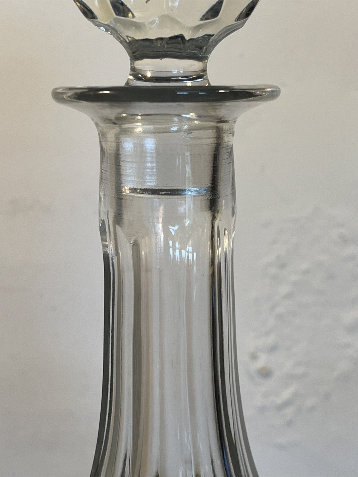 Lead Crystal Decanter Irena Poland Cut Glass Whisky Brandy Wine with Stopper