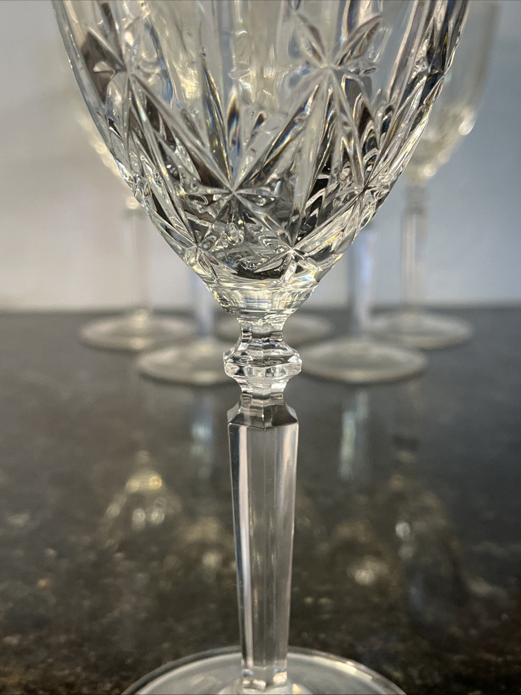 Vintage RCR Crystal Orchestra Wine Glasses Italian Cut Crystal Set of 6