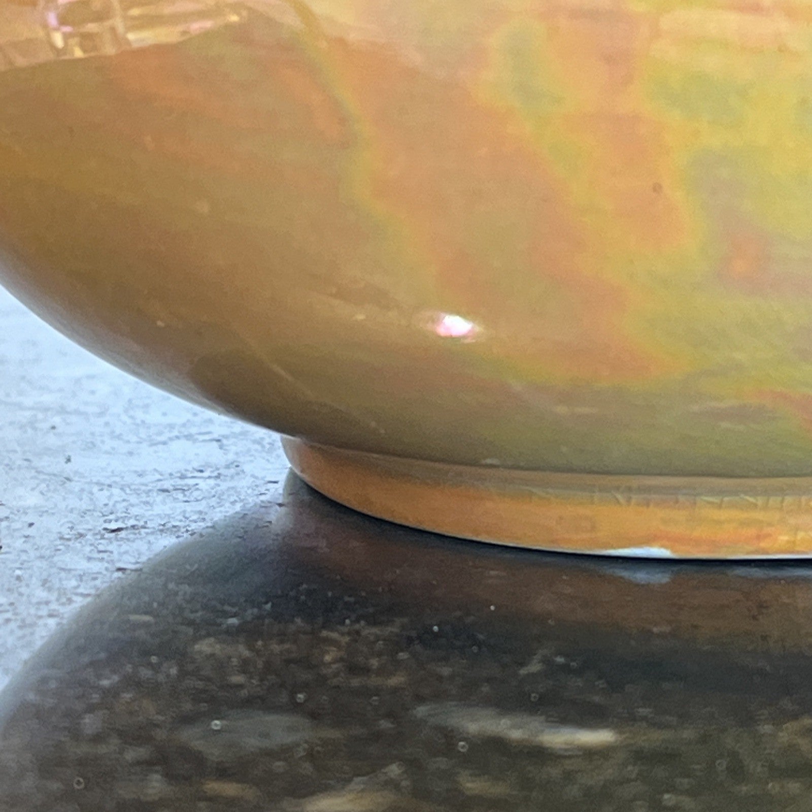 Pair Devon Ware Fieldings Lustre Vases Orange Iridescent Stoke