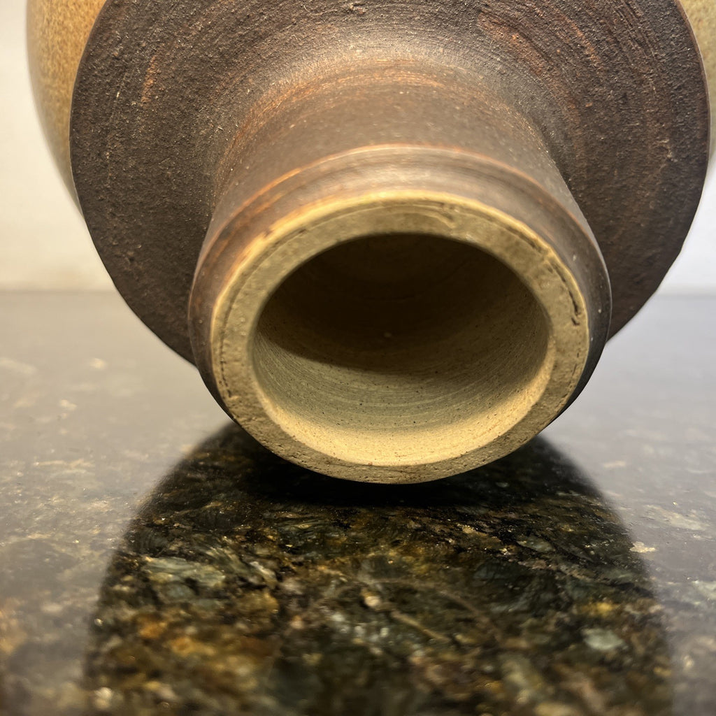 Wilkes Studio Pottery Stoneware Vase Lamp Base Earth Tone Glaze