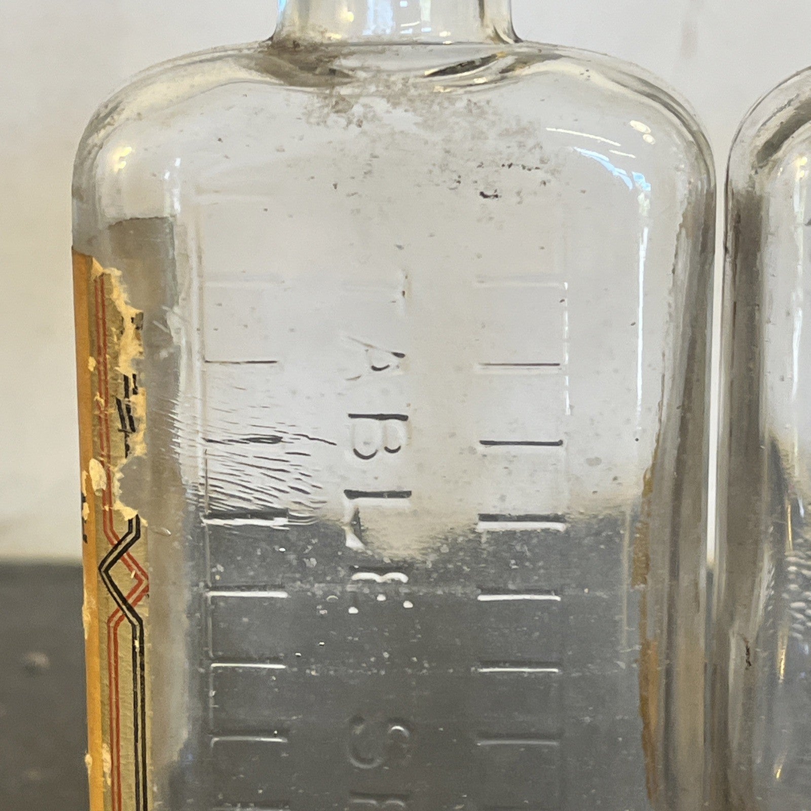 Antique Chemist Bottles Apothecary Glass Pharmacy Labels Graduated Set of 3