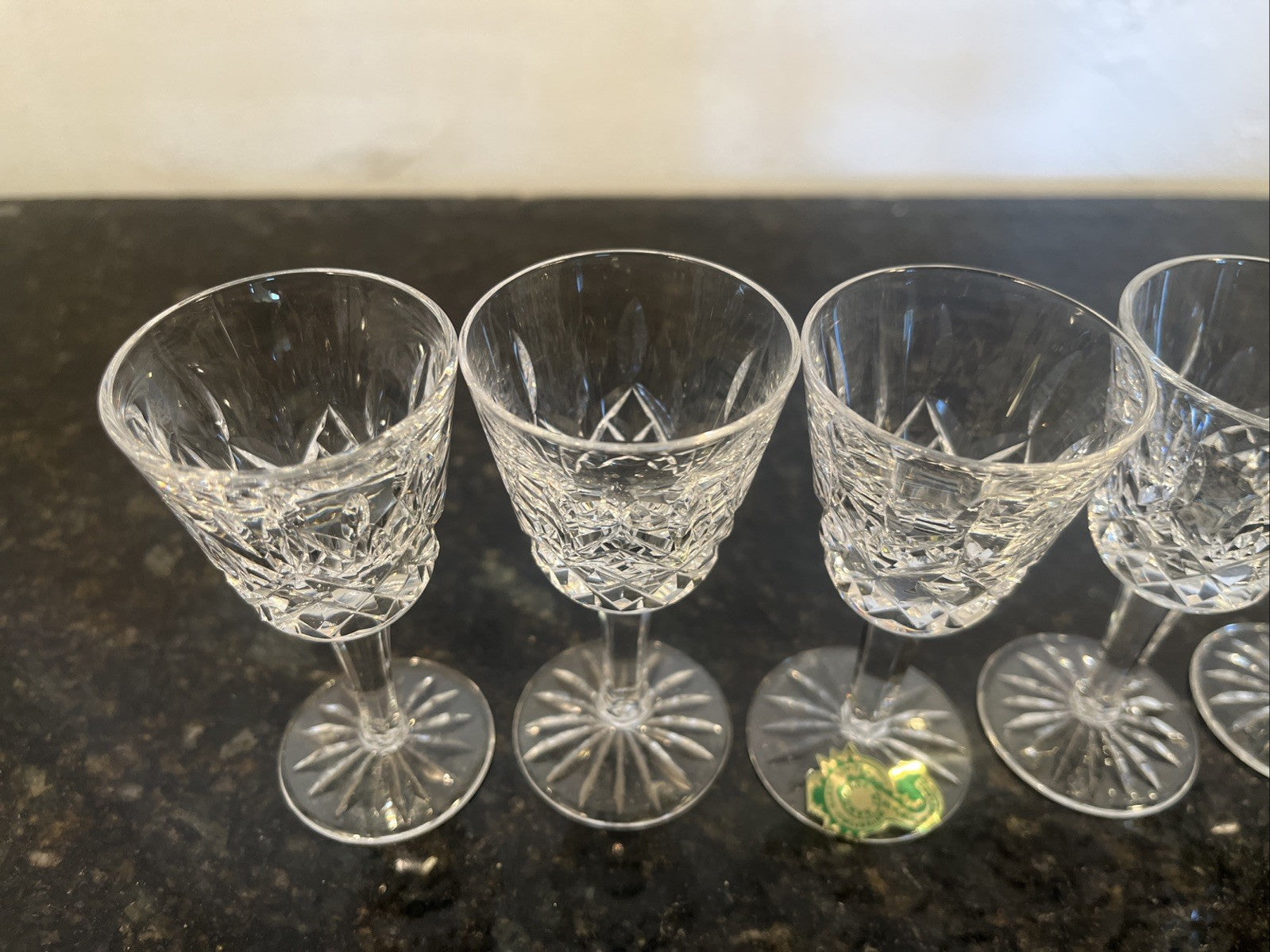 Waterford Lismore Crystal Cordial Glasses Set 6 Cut Crystal Ireland