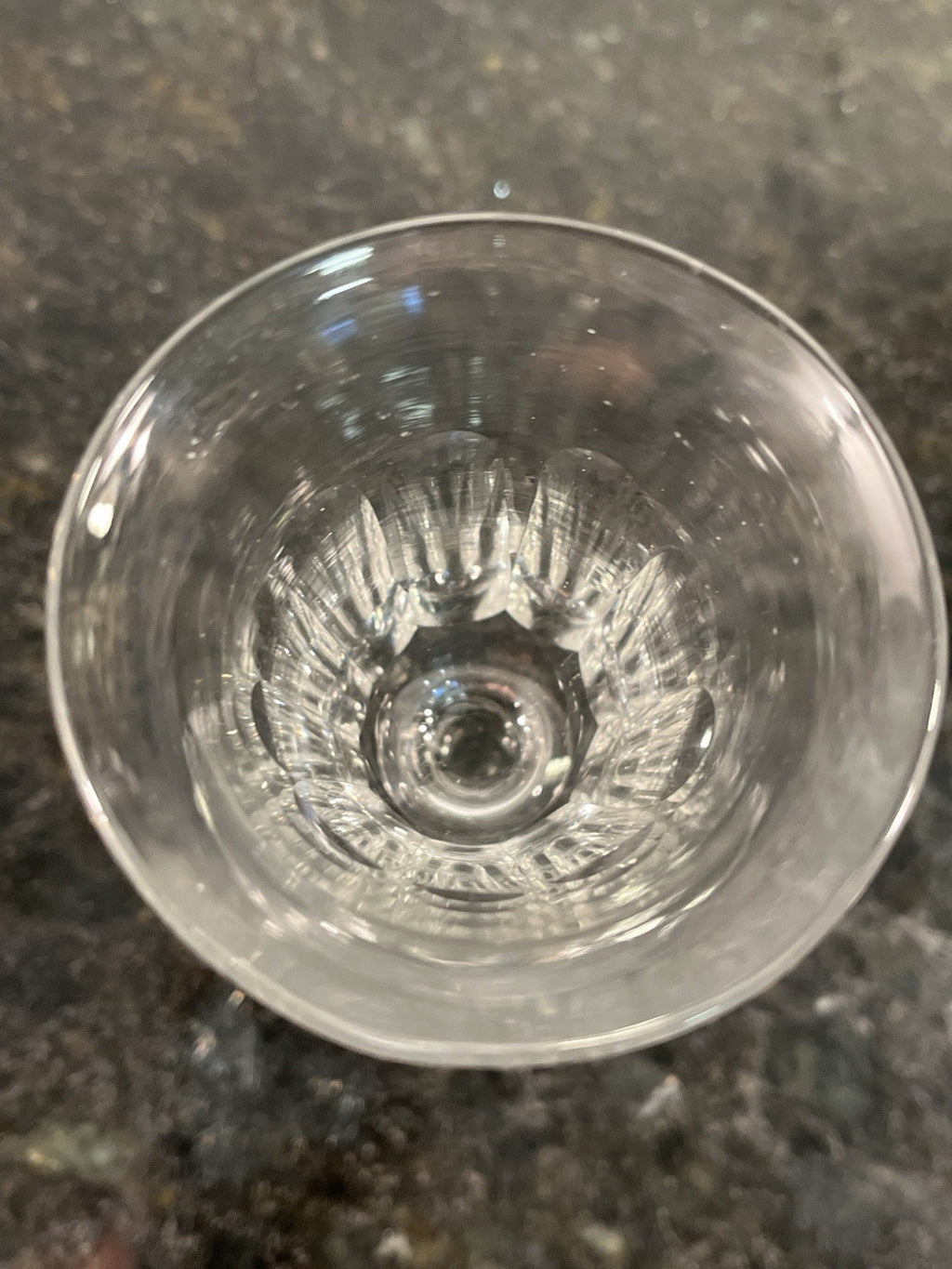Antique Victorian Hand Blown Cut Crystal Sherry Liqueur Glasses Pair c1880