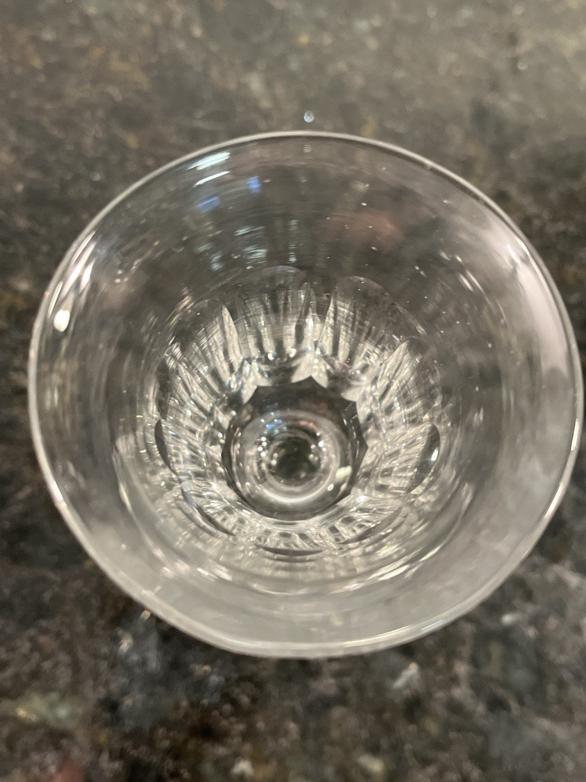 Antique Victorian Hand Blown Cut Crystal Sherry Liqueur Glasses Pair c1880