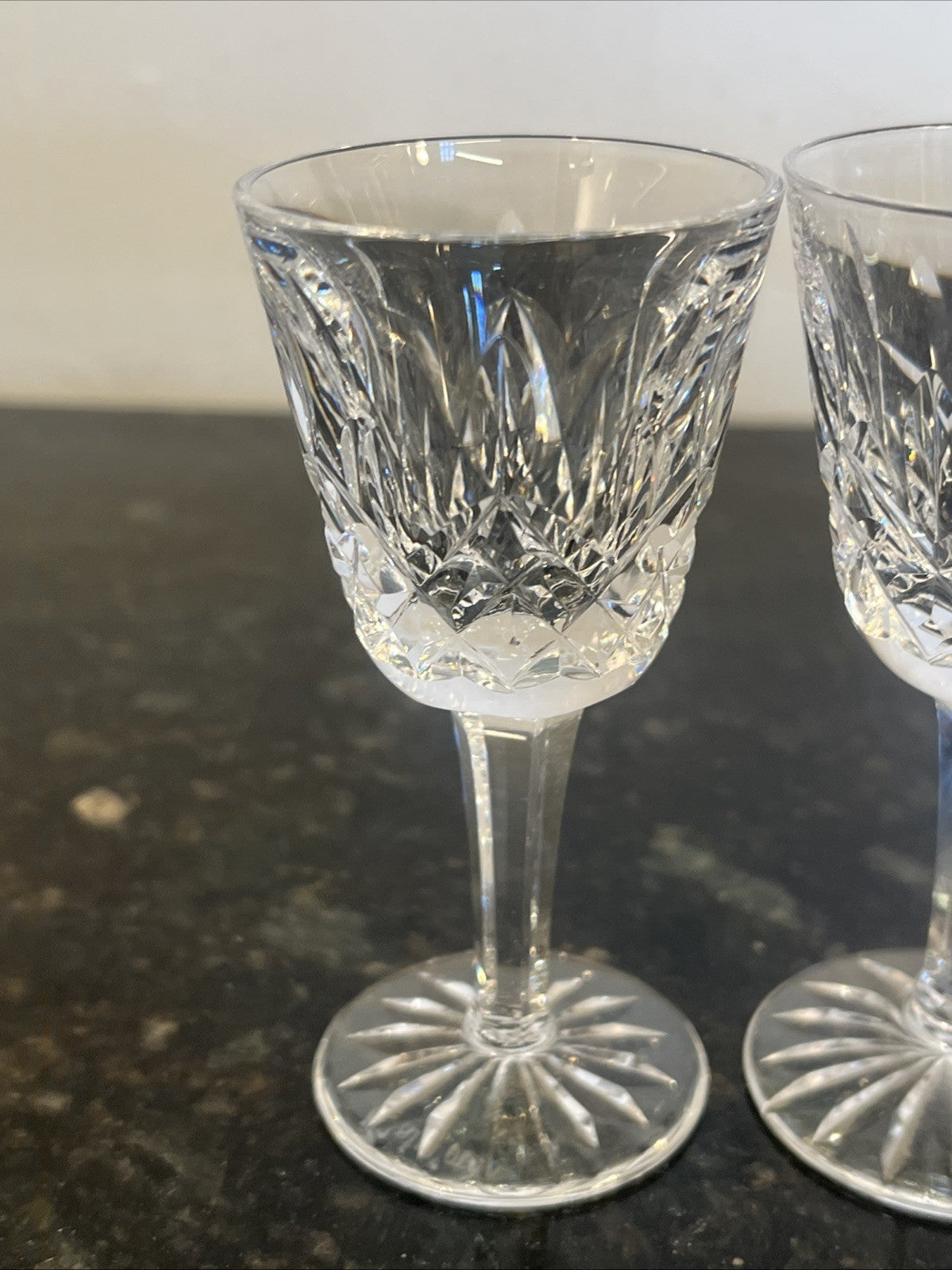 Waterford Lismore Crystal Cordial Glasses Set 6 Cut Crystal Ireland