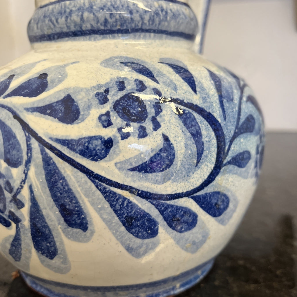 Porches Pottery Blue Floral Jug Hand Painted Portuguese Algarve Ceramic