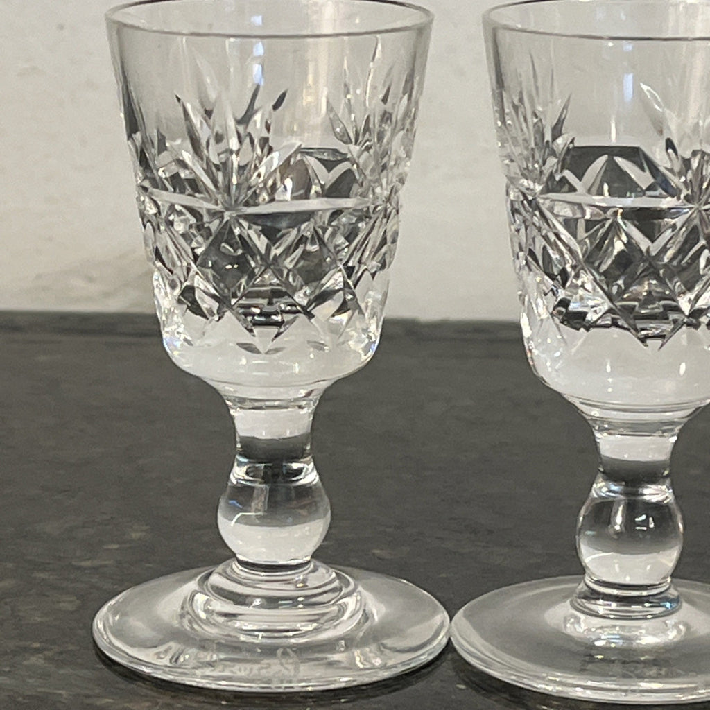 Set of 6 Royal Brierley Cut Crystal Liqueur Glasses England