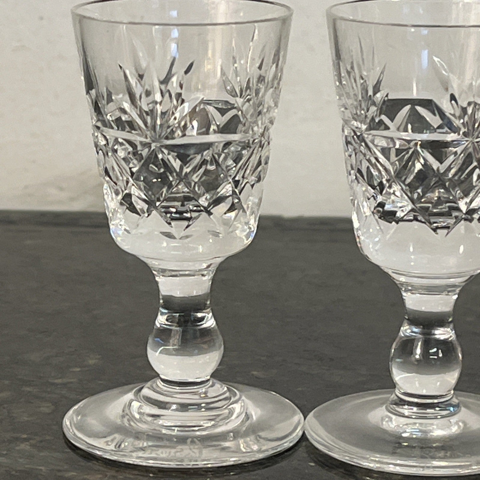 Set of 6 Royal Brierley Cut Crystal Liqueur Glasses England