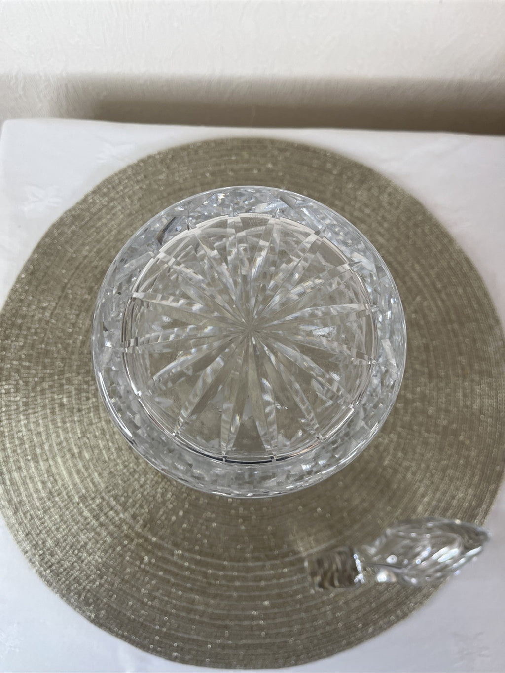 Thomas Webb Crystal Decanter Hand Cut Georgian Style Signed England