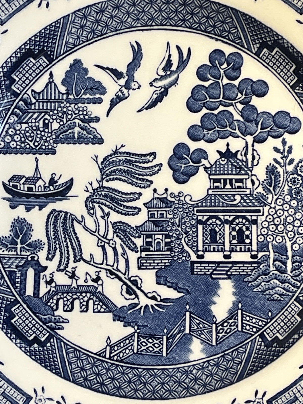 Blue Willow Starter Plates Churchill England Blue White Lunch Salad Plates Set 8