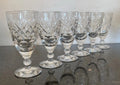 Royal Doulton Georgian Crystal Wine Glasses Set 6 Cut Lead Crystal Goblets