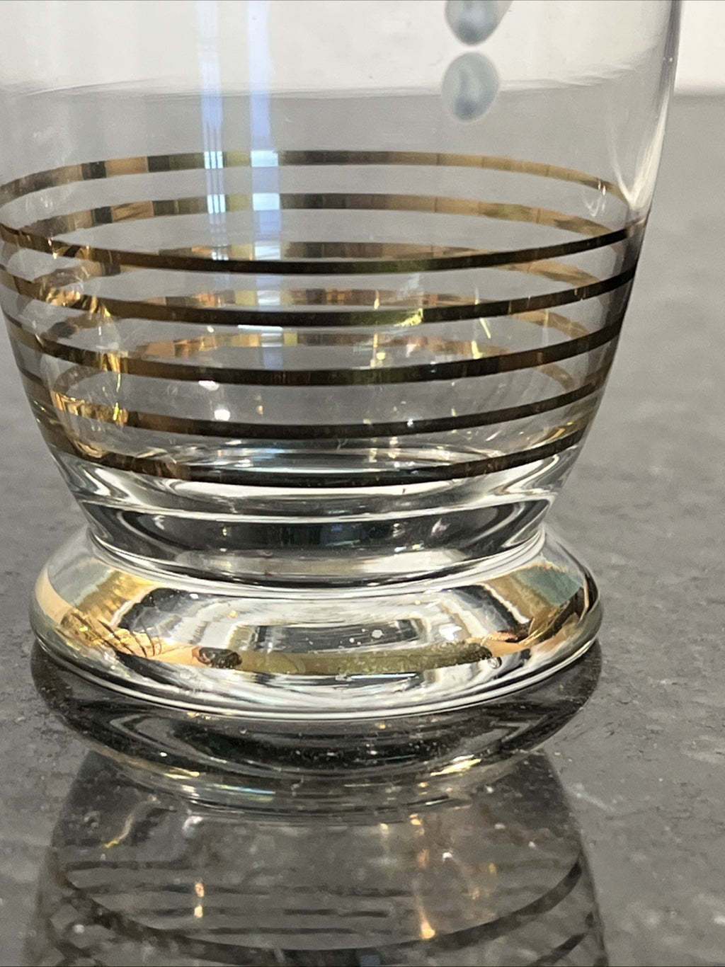 Vintage Gold Gilt Grape Motif Highball Glasses Set Of 4