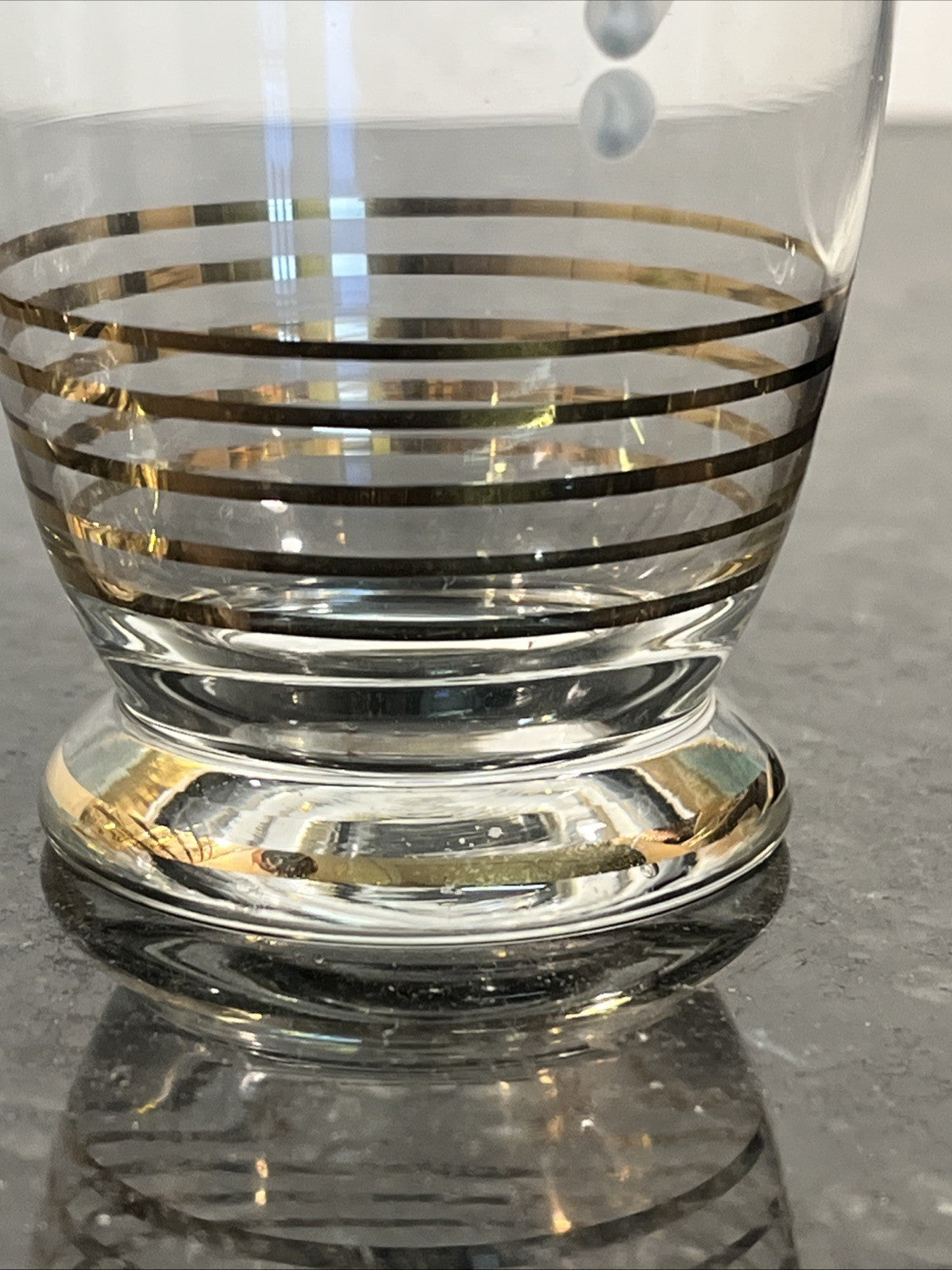 Vintage Gold Gilt Grape Motif Highball Glasses Set Of 4