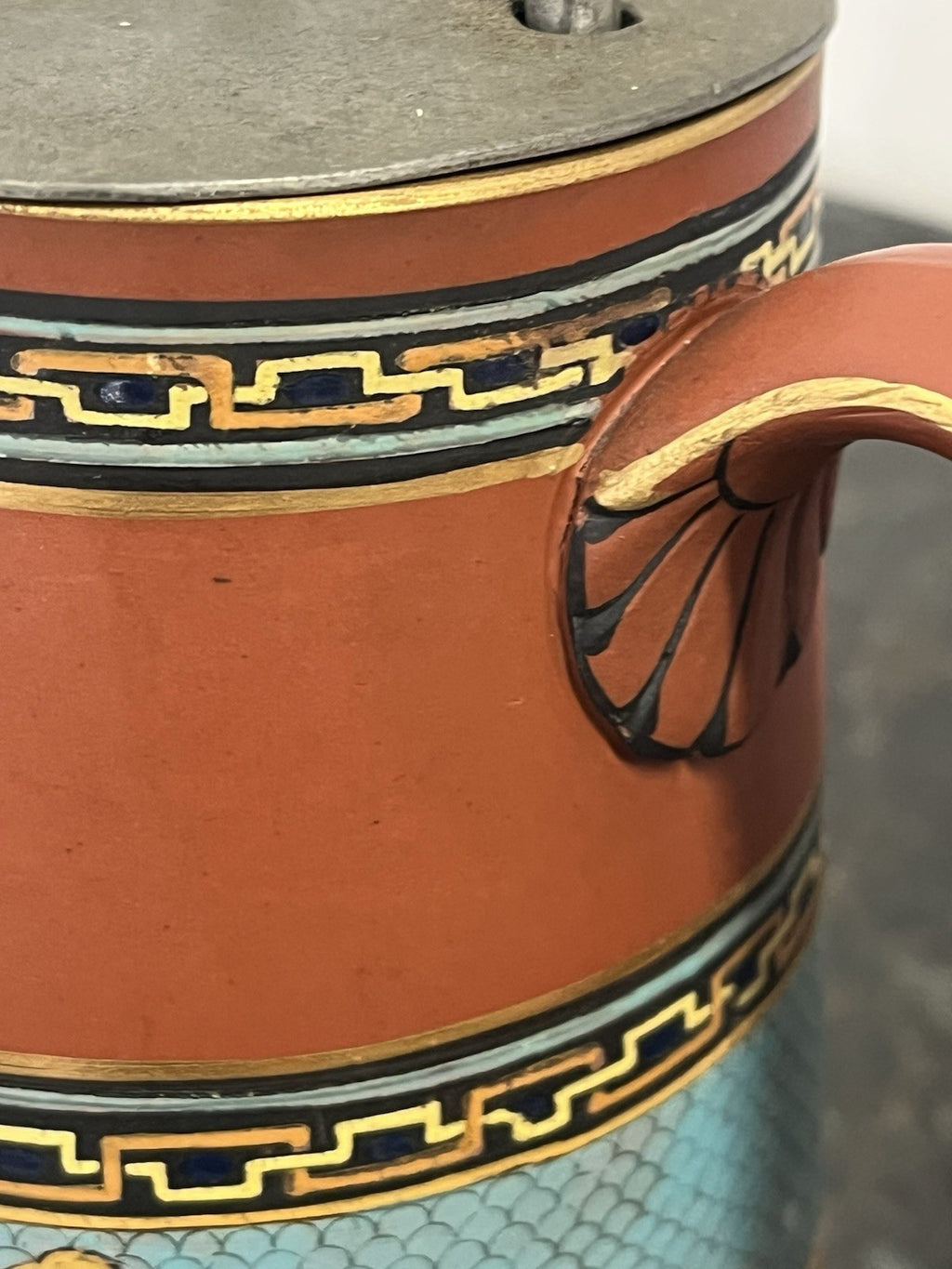 Watcombe Terracotta Jug Clarke Patent Lid Griffin Dresser Style