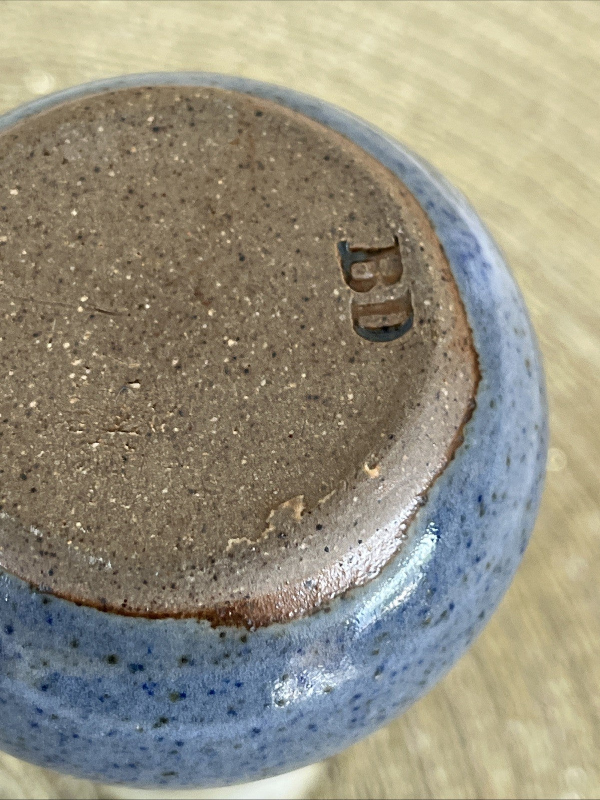Bridget Drakeford Bud Vases Pair Signed BD Studio Pottery Blue Glaze