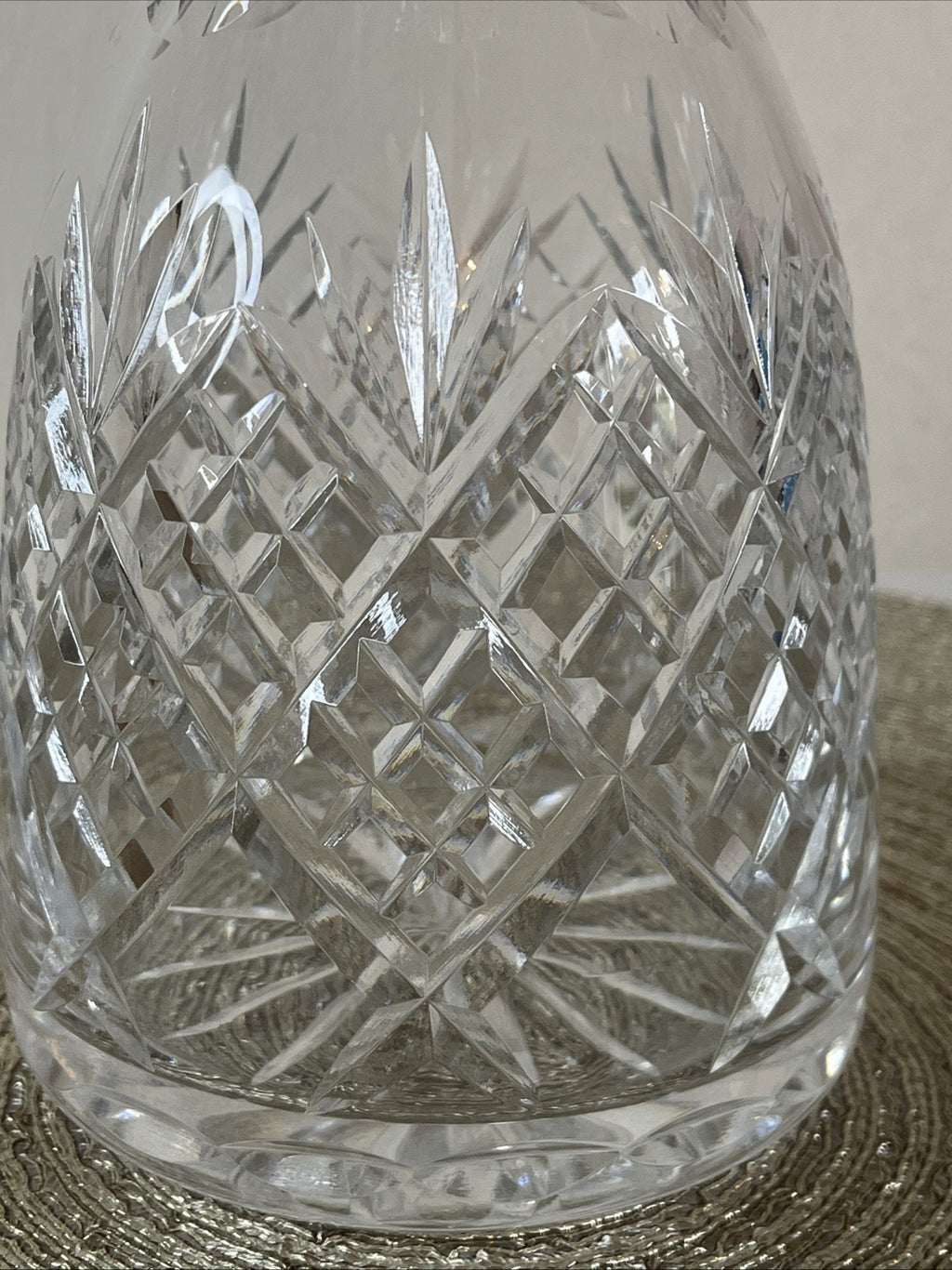 Thomas Webb Crystal Decanter Hand Cut Georgian Style Signed England