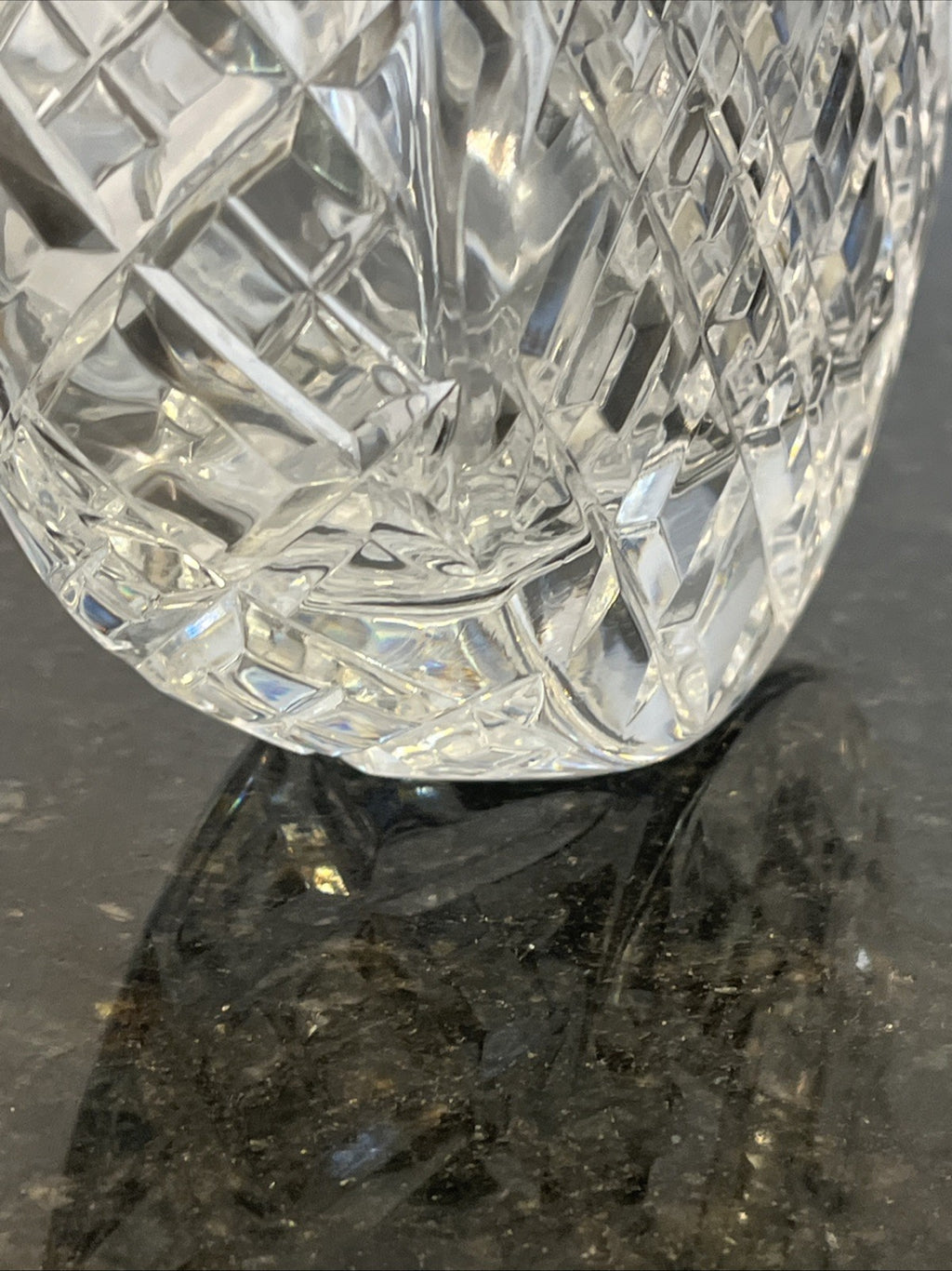 Moon Flask Crystal Decanter Irena Poland 24 Lead Cut Glass Stopper