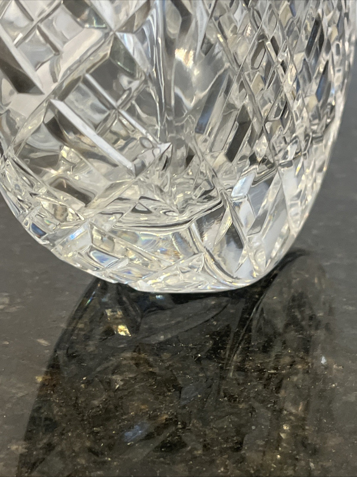 Moon Flask Crystal Decanter Irena Poland 24 Lead Cut Glass Stopper