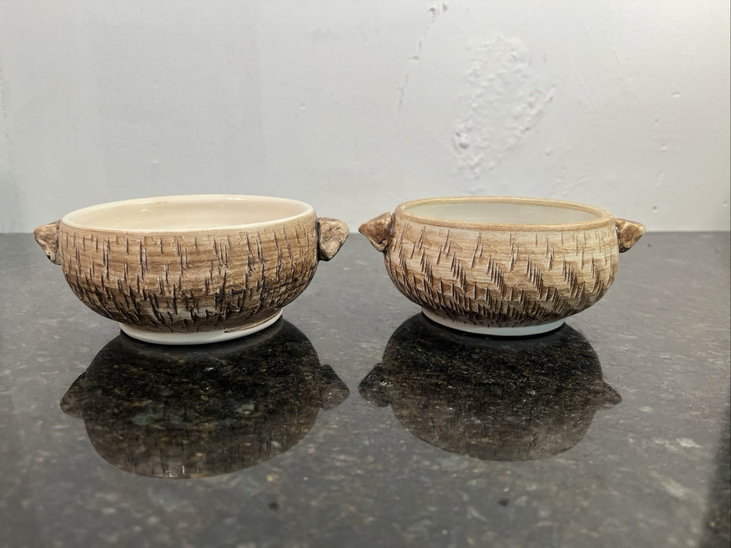 Tony Bristow Bonchurch Studio Pottery Bowls Pair Isle of Wight Thumb Hold