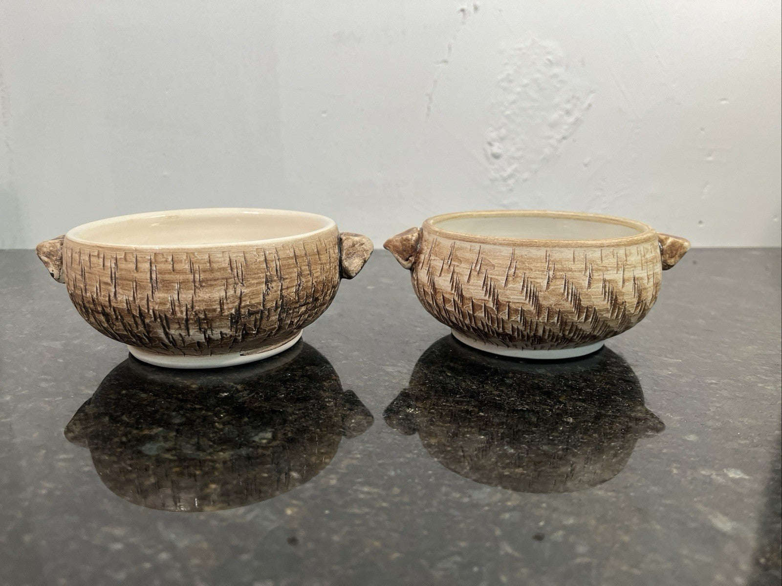 Tony Bristow Bonchurch Studio Pottery Bowls Pair Isle of Wight Thumb Hold