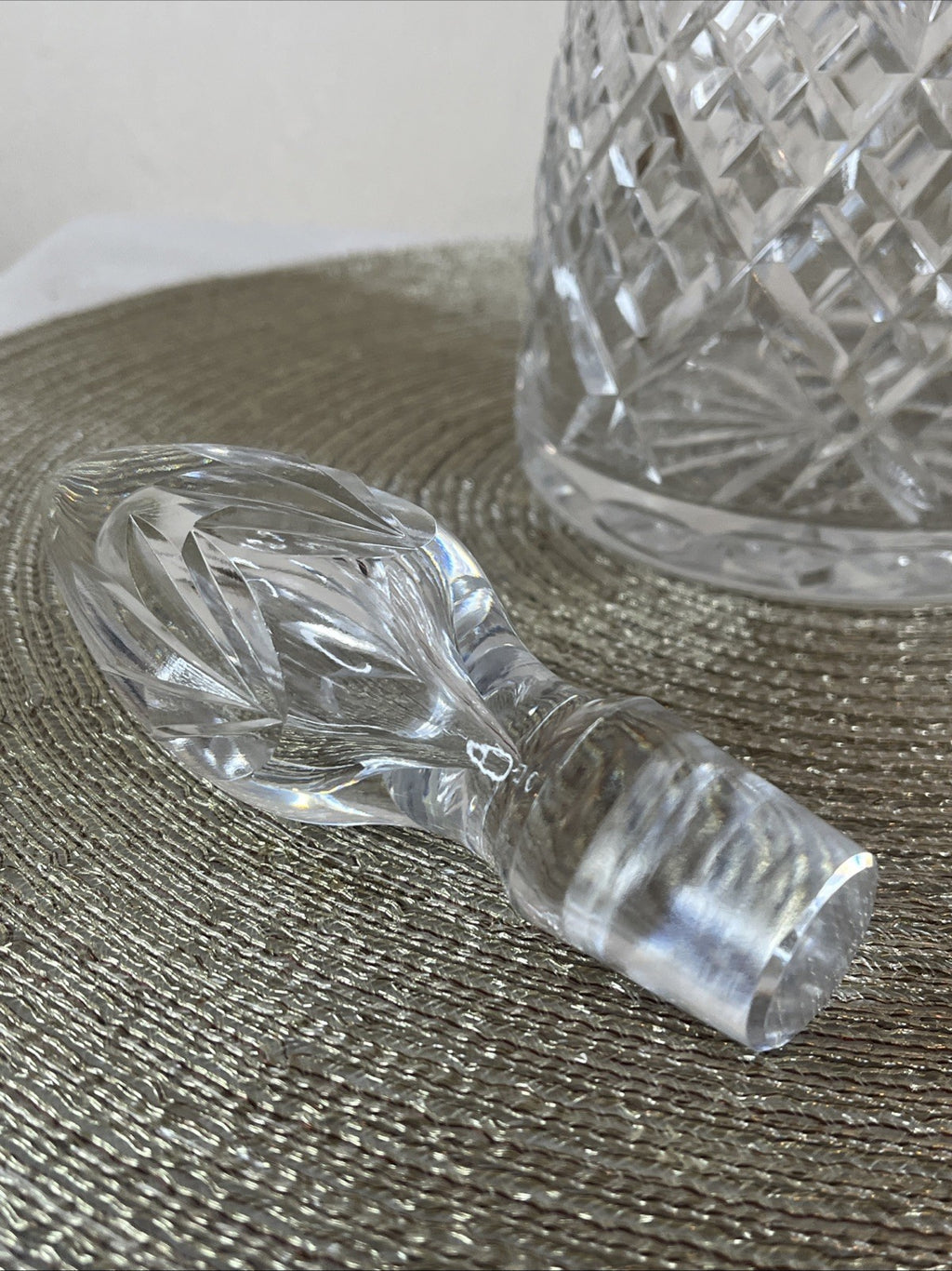 Thomas Webb Crystal Decanter Hand Cut Georgian Style Signed England