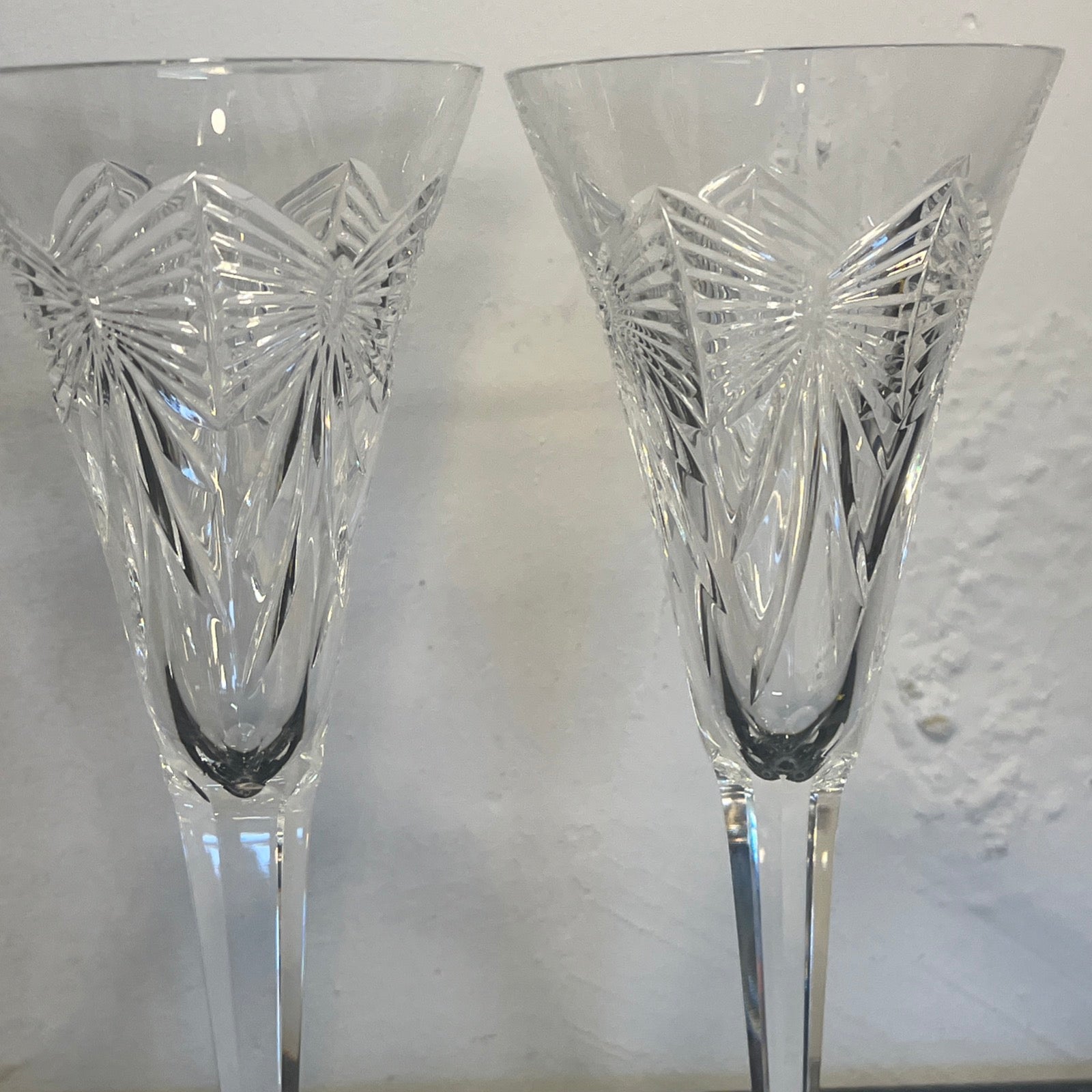 Waterford Crystal Millennium Collection Health Toasting Flutes Boxed Pair