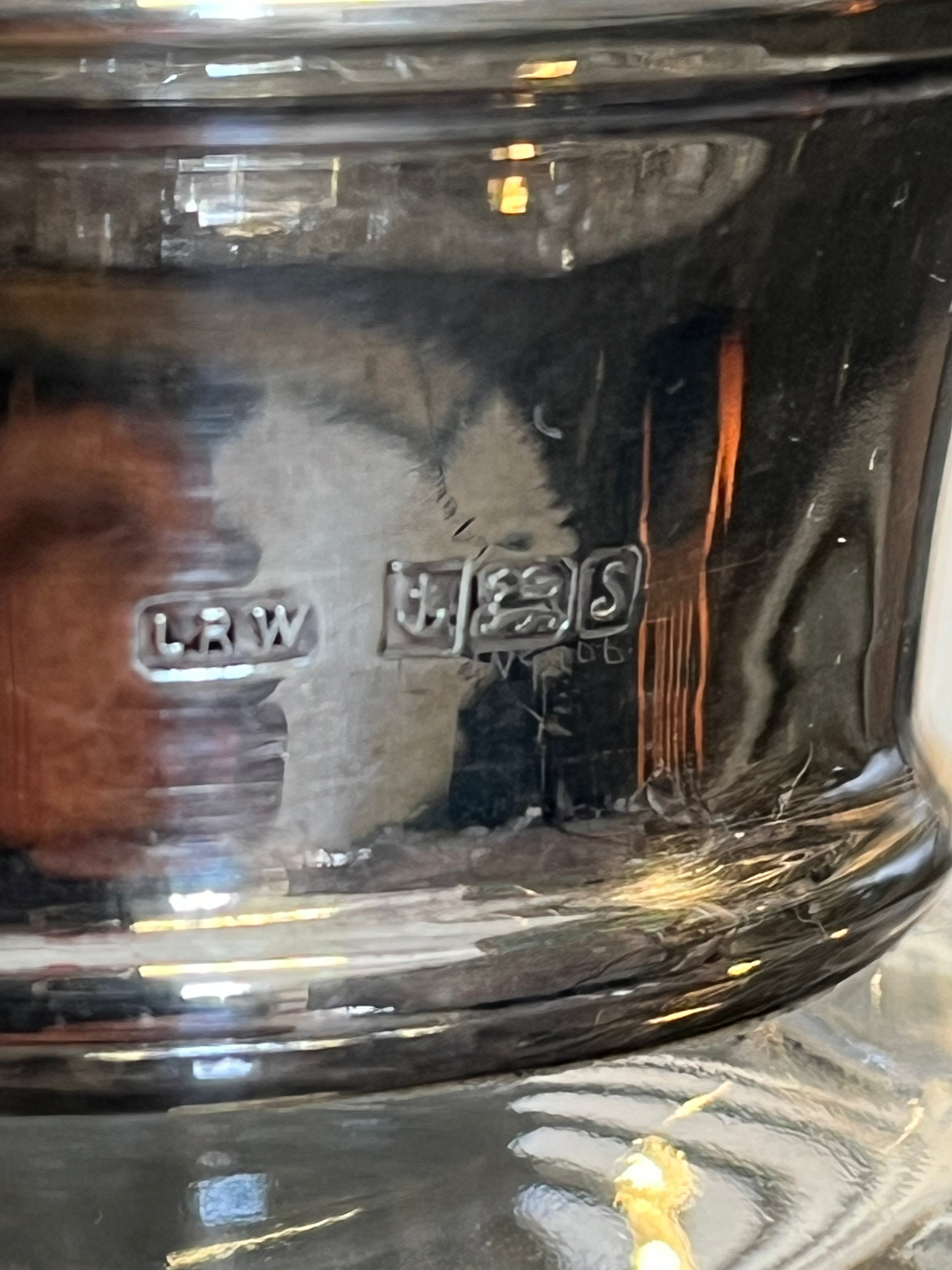Heavy Cut Crystal Whisky Decanter with Sterling Silver Collar Hallmarked Birmingham 1992