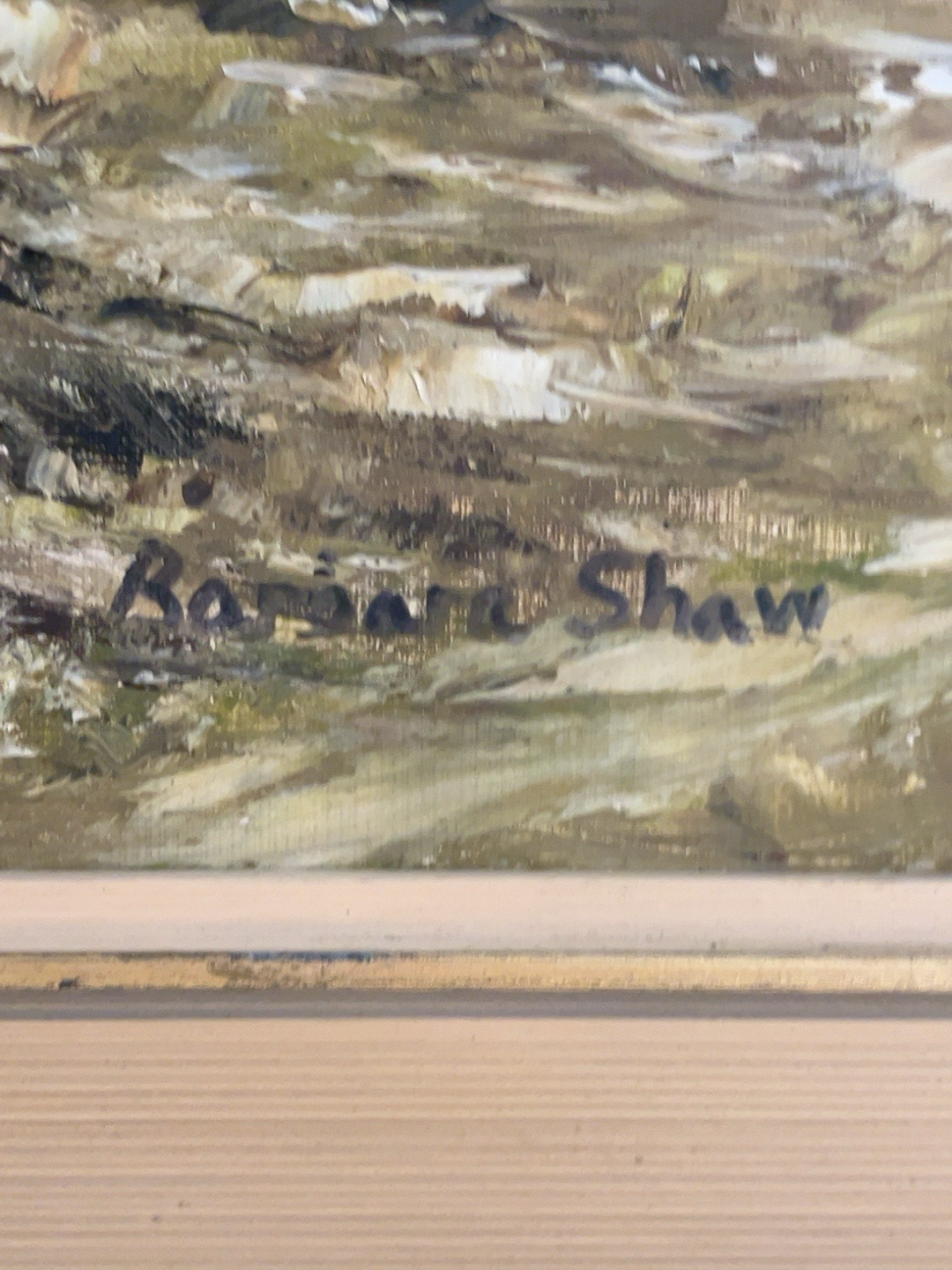 Barbara C. Shaw Original Oil Painting – Burnsall Village, Wharfedale
