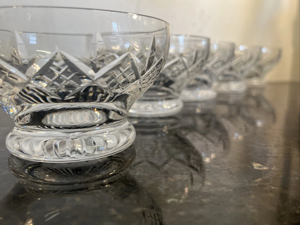Close view of a Stuart Crystal Carlingford bowl and foot